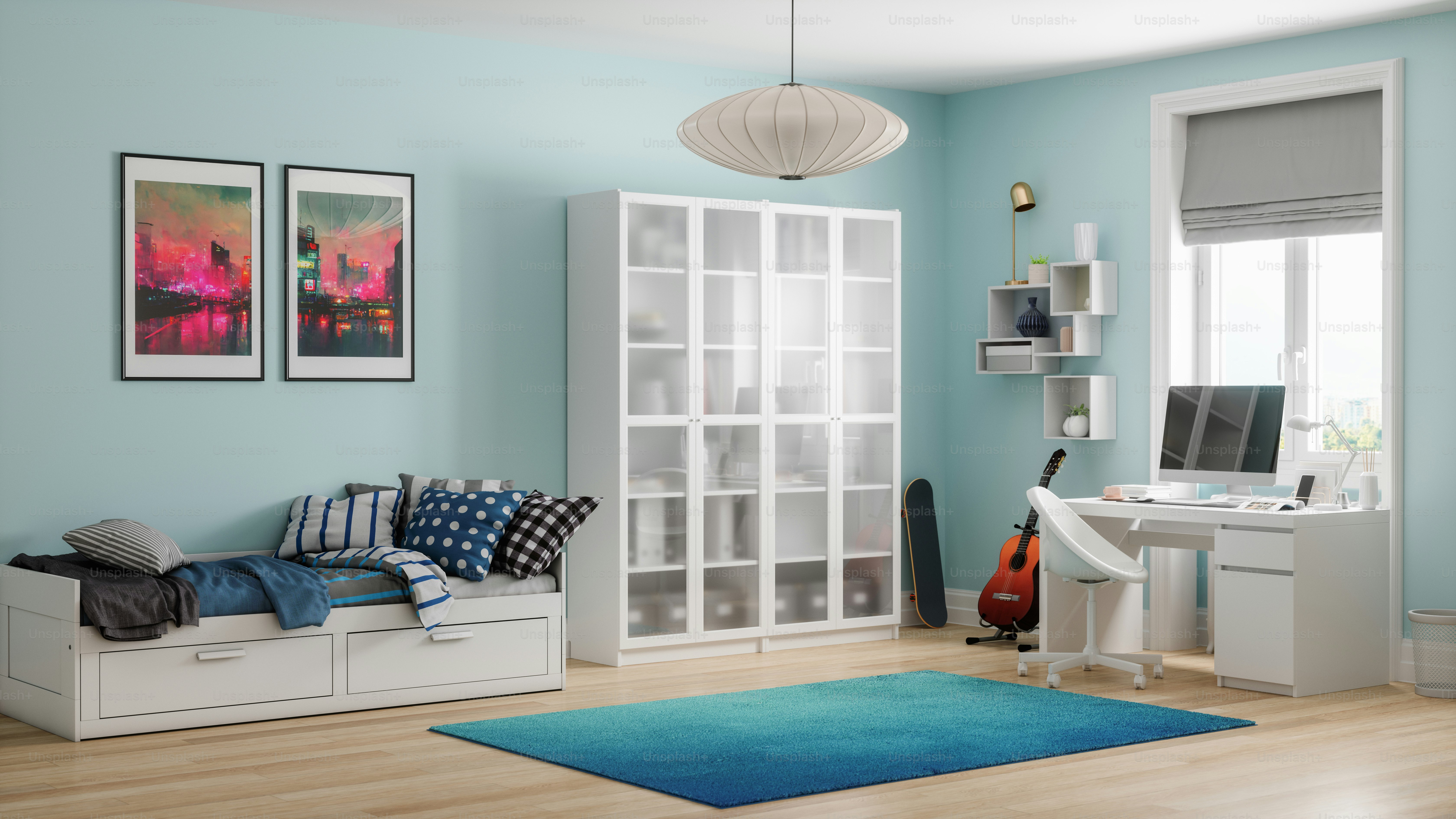Modern room for teenager.