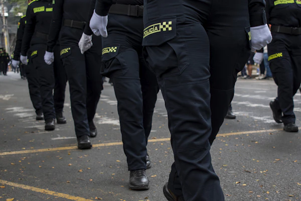 Policías colombianos en formación