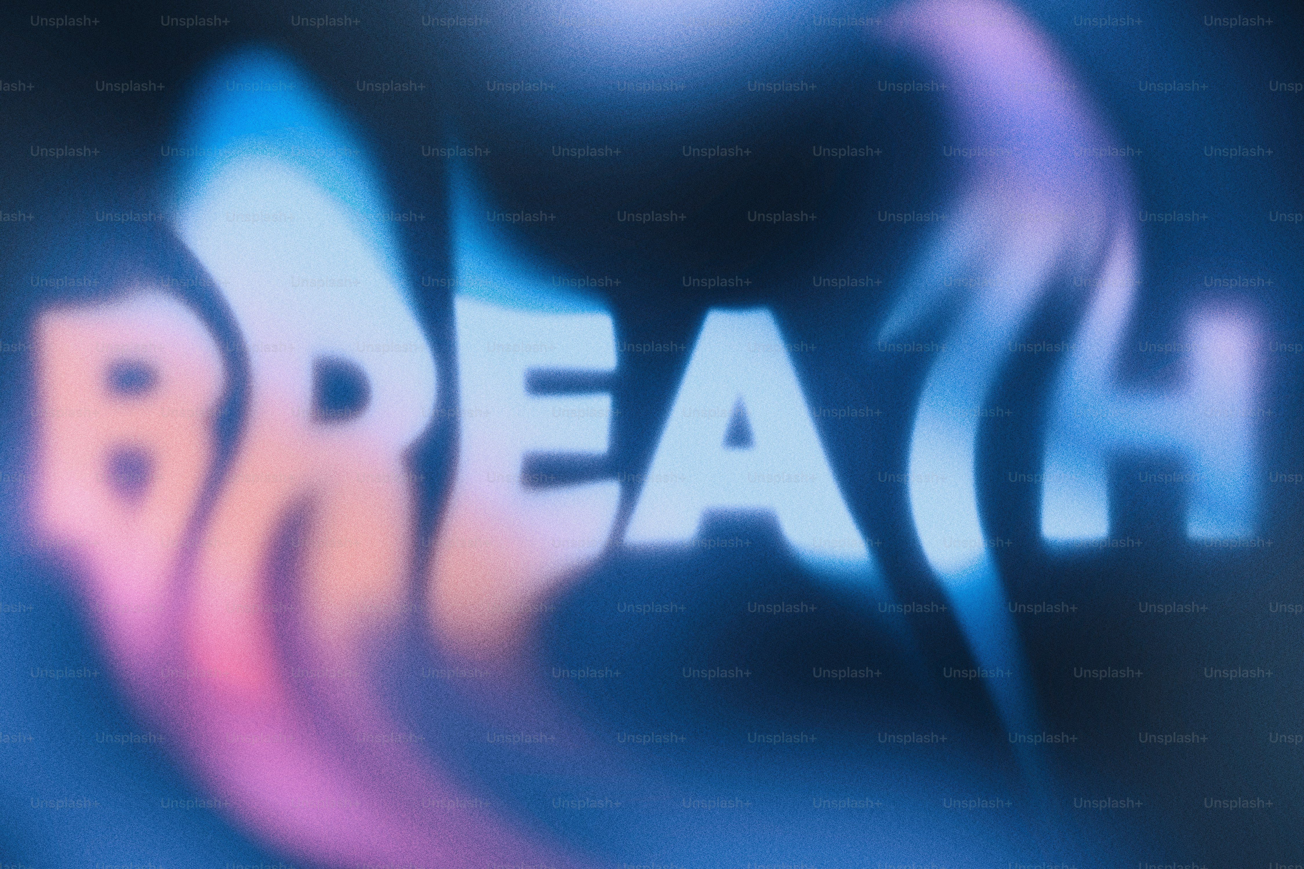 La parola "respiro" con effetti di fumo colorati