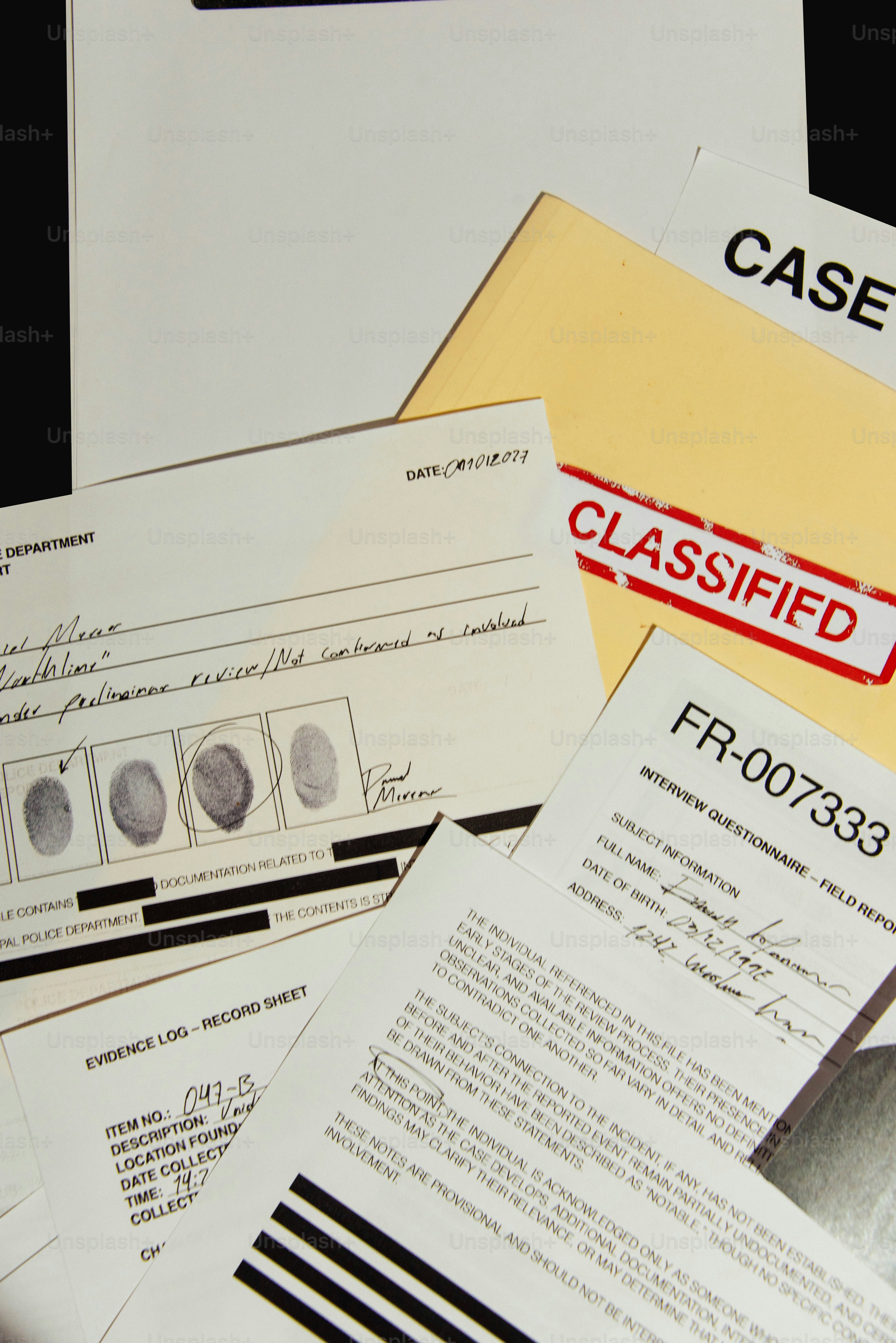 犯罪現場調査文書と証拠記録