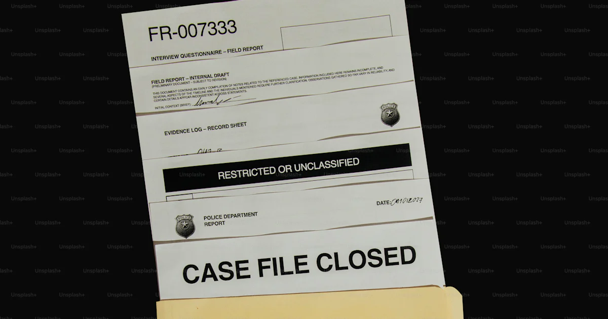 Case file folder with classified documents and photo. photo – Documents ...