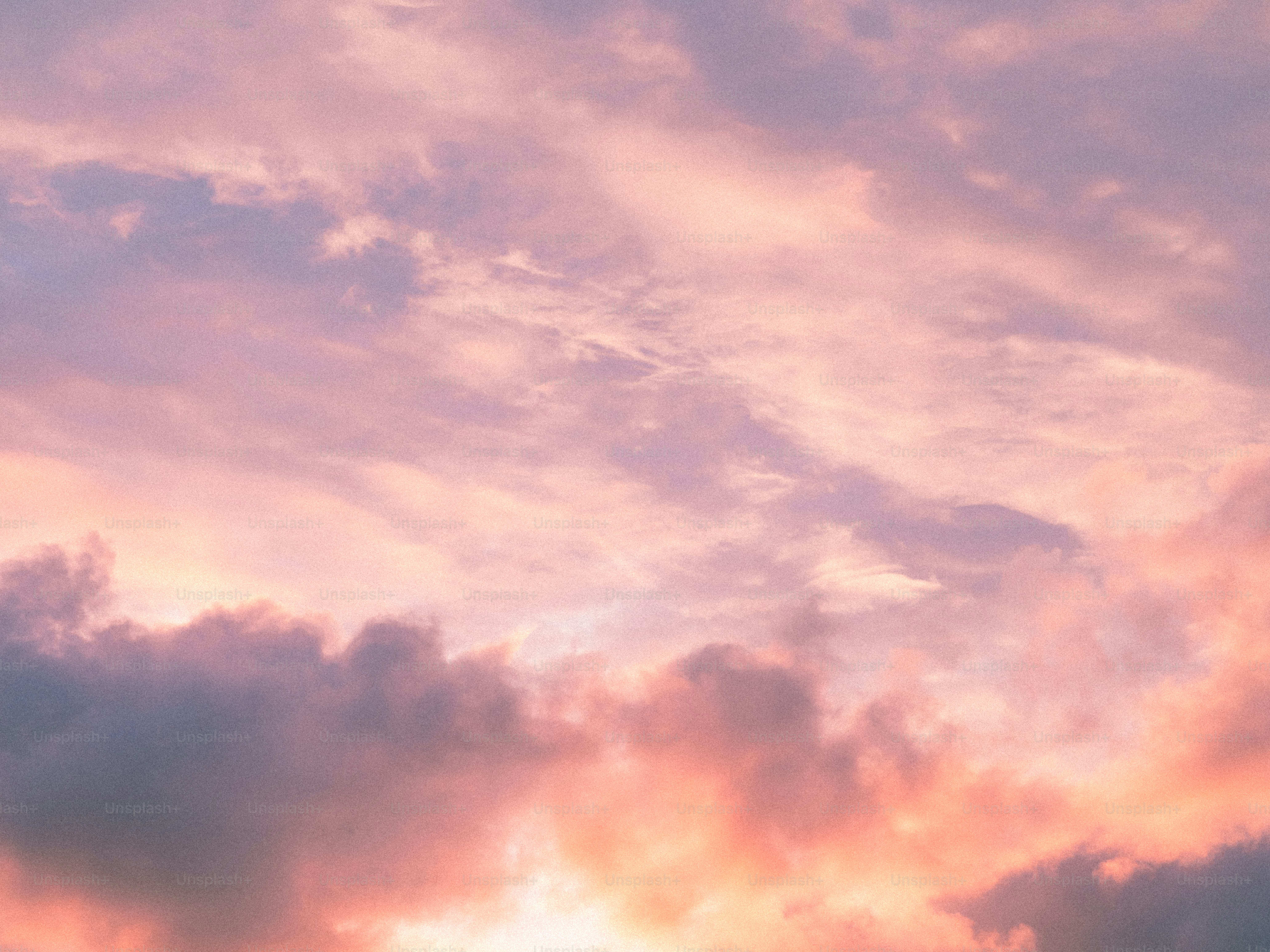 Pink and purple clouds at sunset