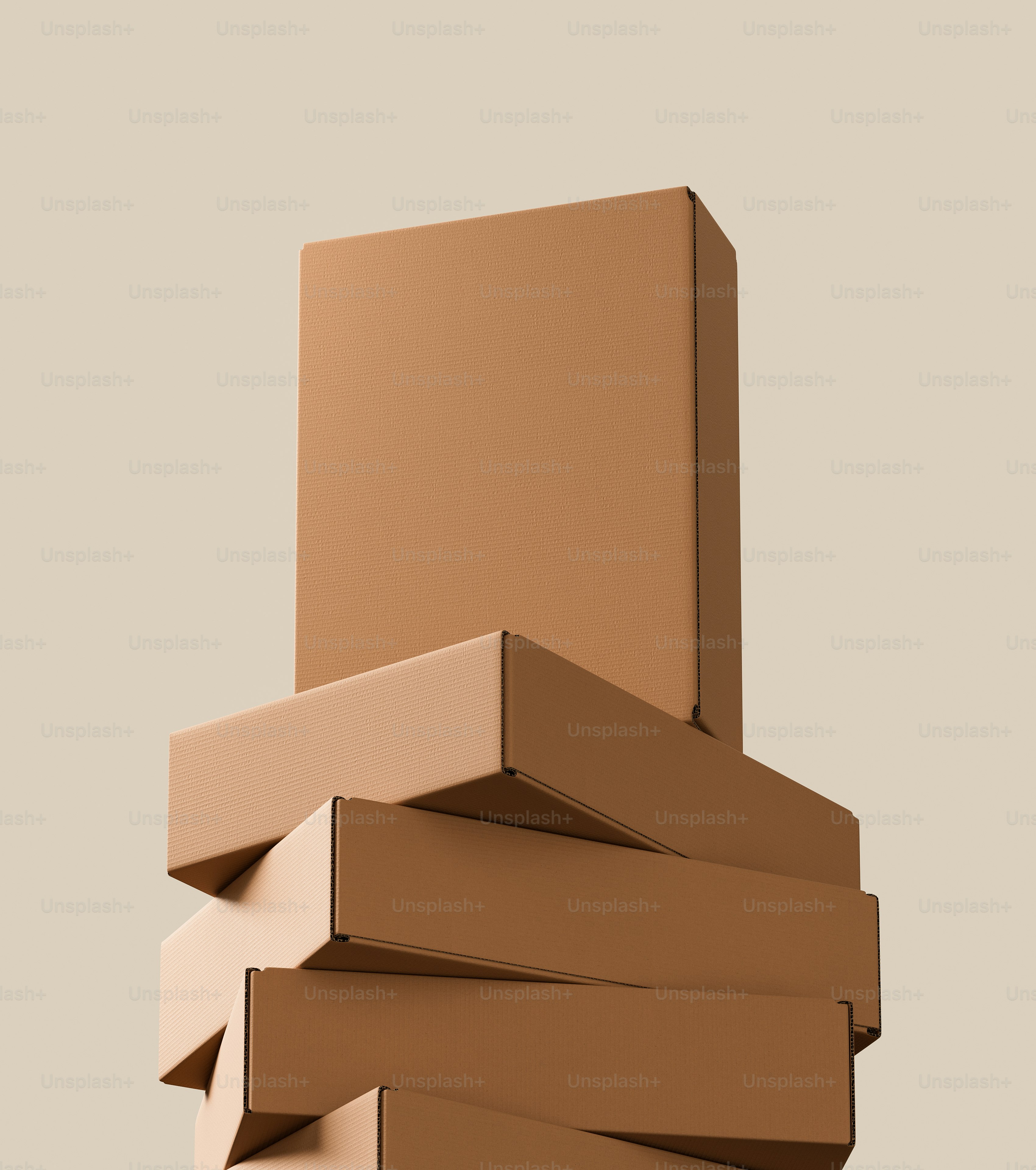 평범한 배경 위에 갈색 골판지 상자 더미가 쌓여 있다 사진 – Unsplash의 물류 이미지, image size:3000x3388
