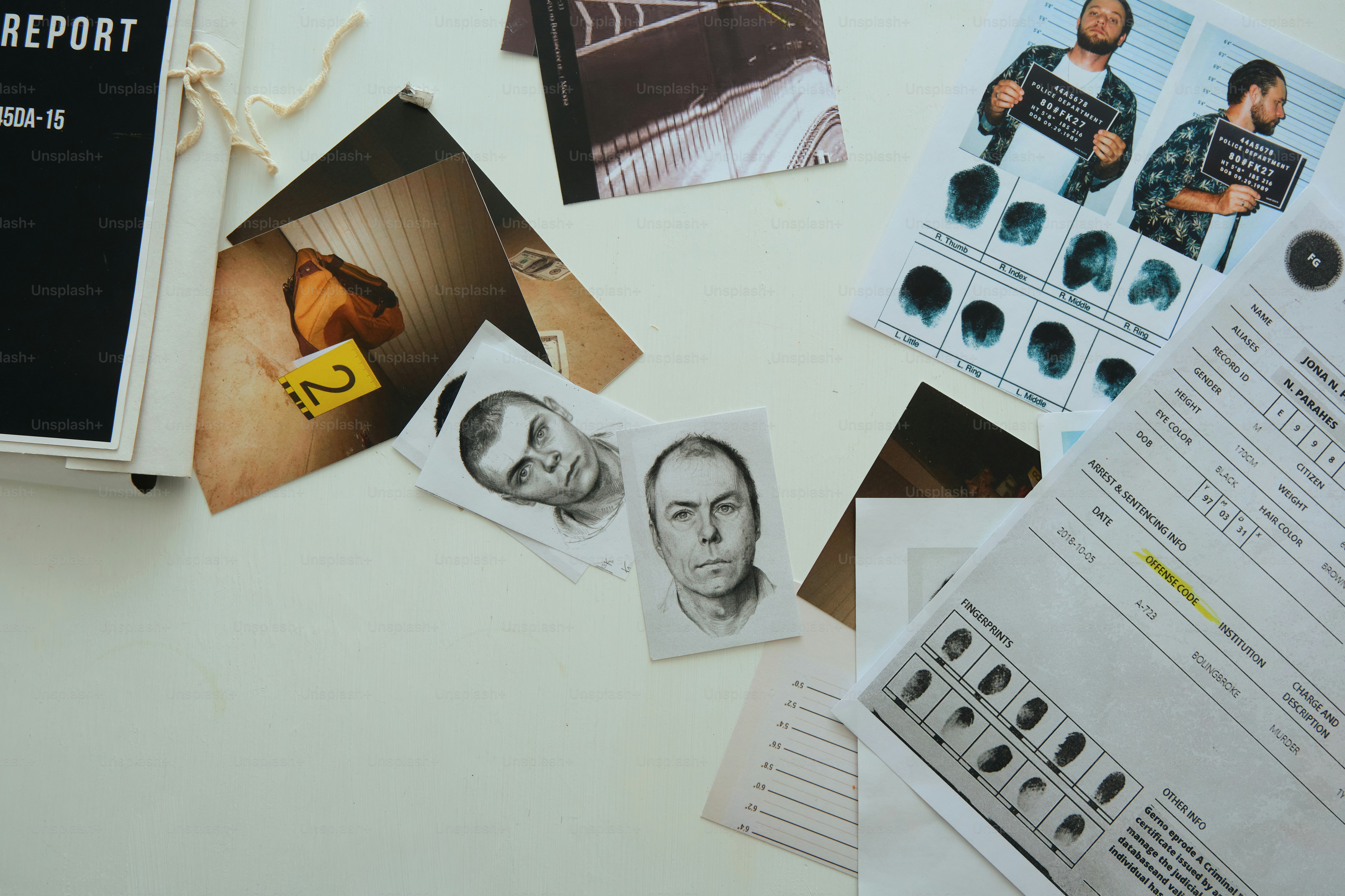 Criminal investigation report with photos and map photo – Money Image ...