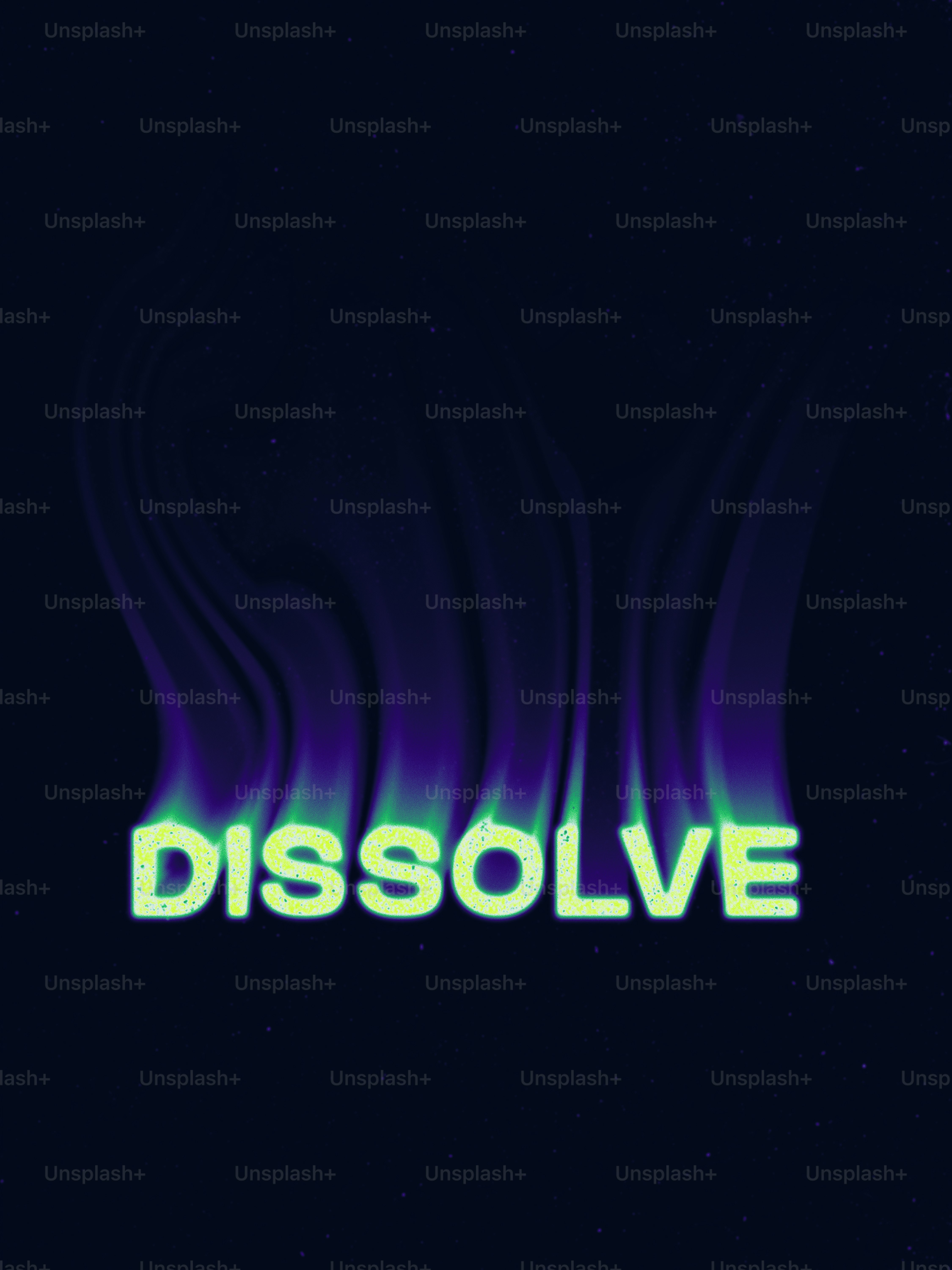 La parola dissolversi si scioglie in uno sfondo scuro.