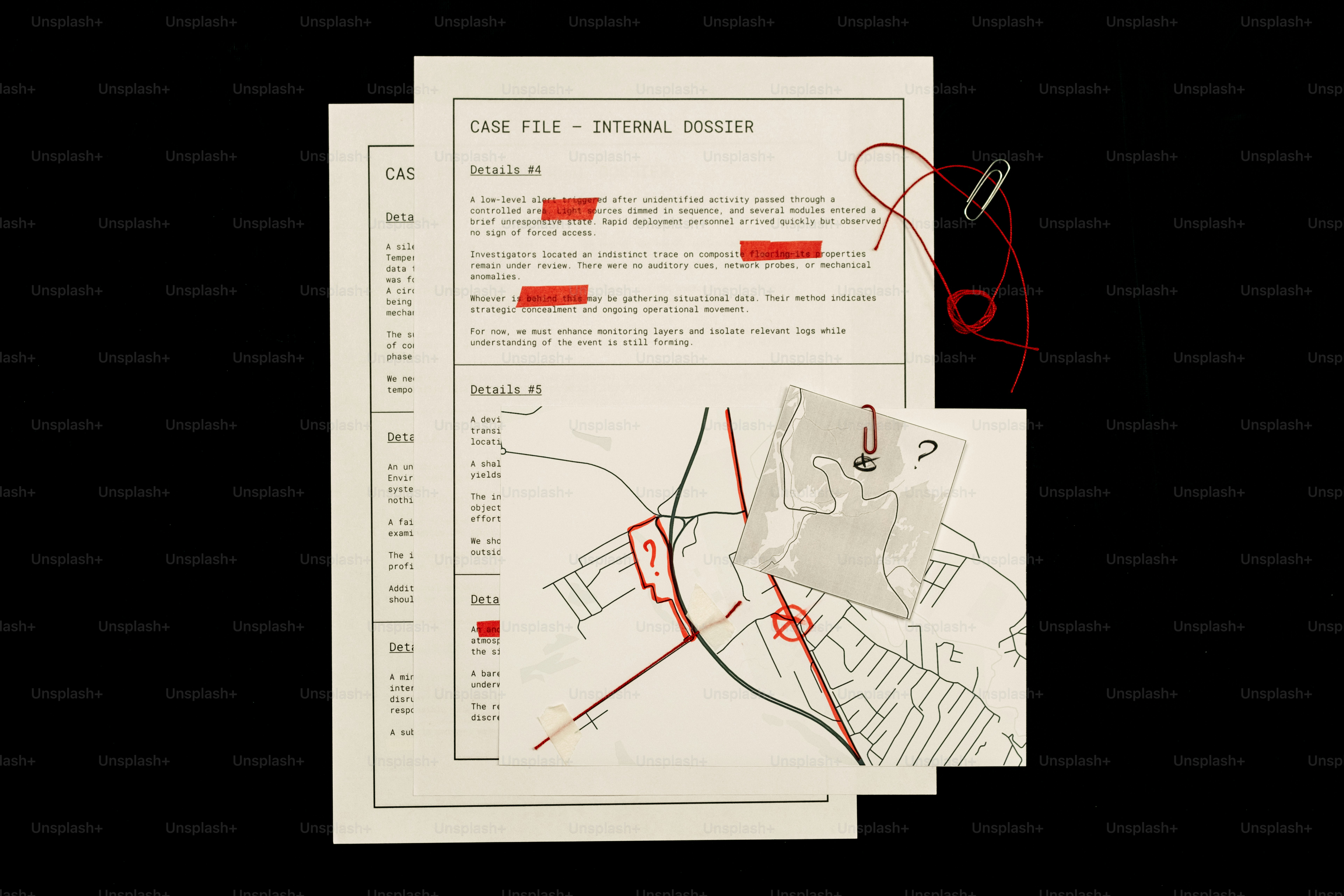 Case files folder with evidence envelope and evidence envelope photo ...