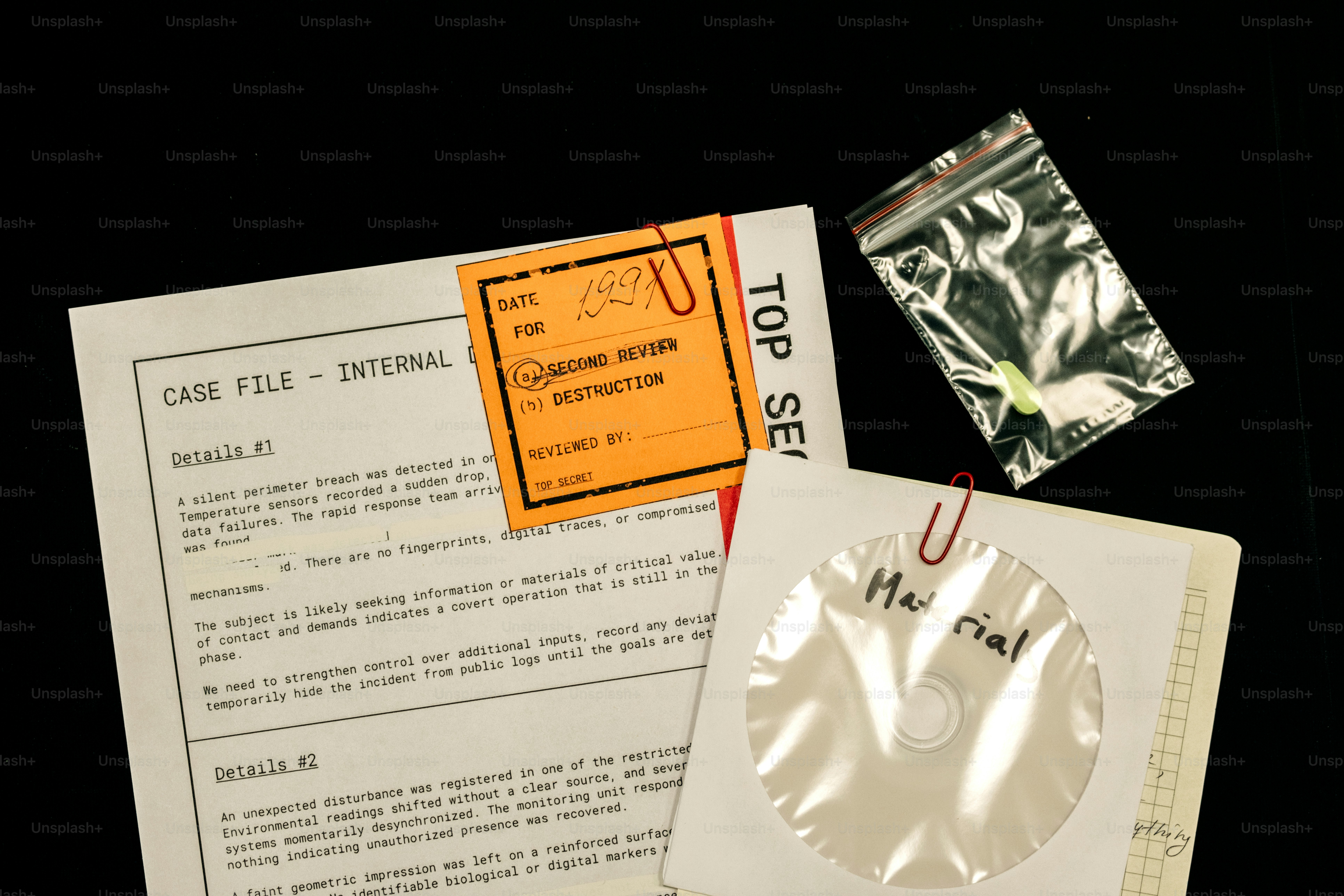 Case file with fingerprints, map, and building photo. photo – Map Image ...