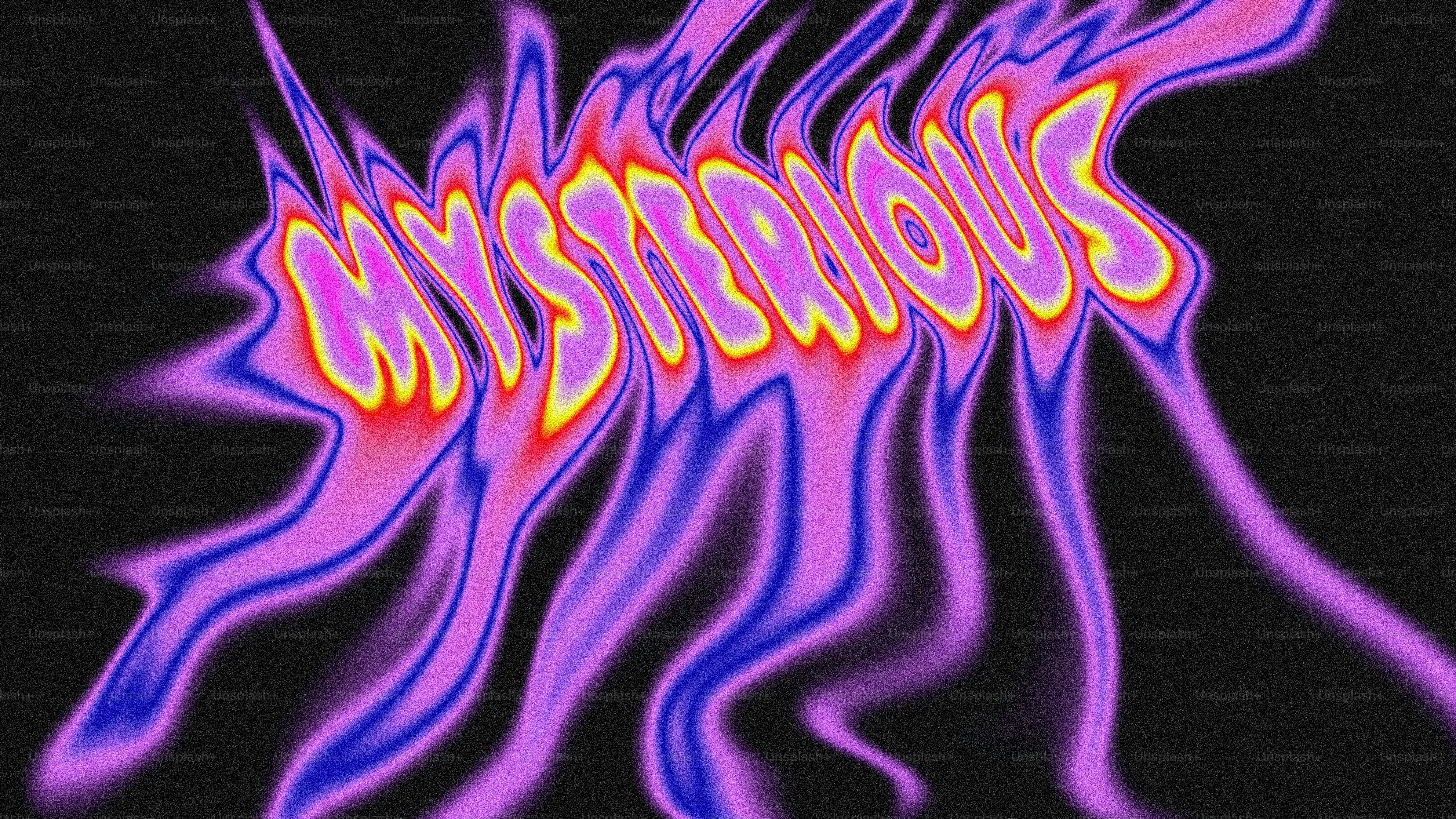 Psychedelic "mysterious" text with glowing effect