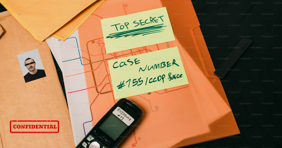 Top secret case files with a phone. photo – Security Image on Unsplash
