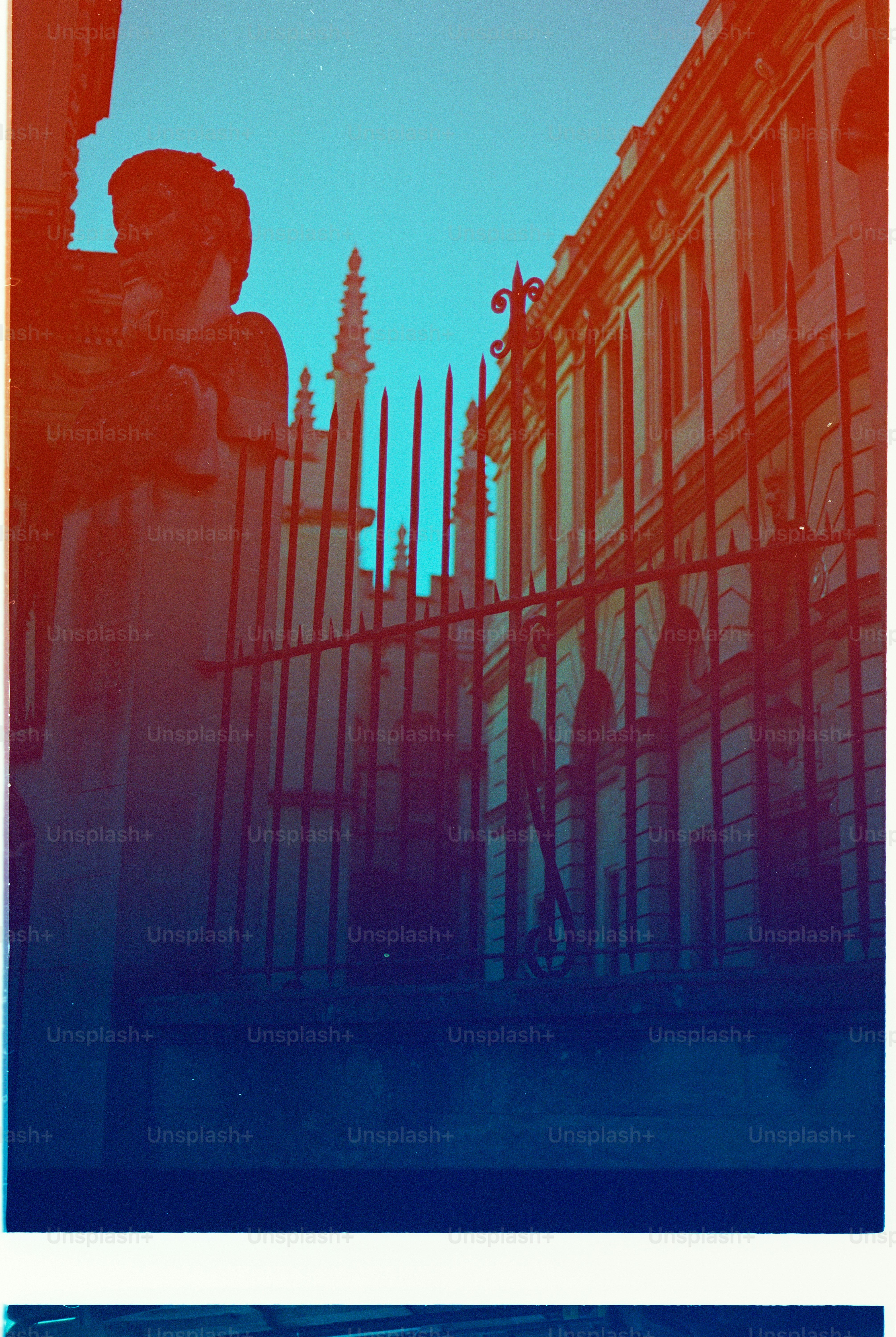 Ornate fence in front of historic building