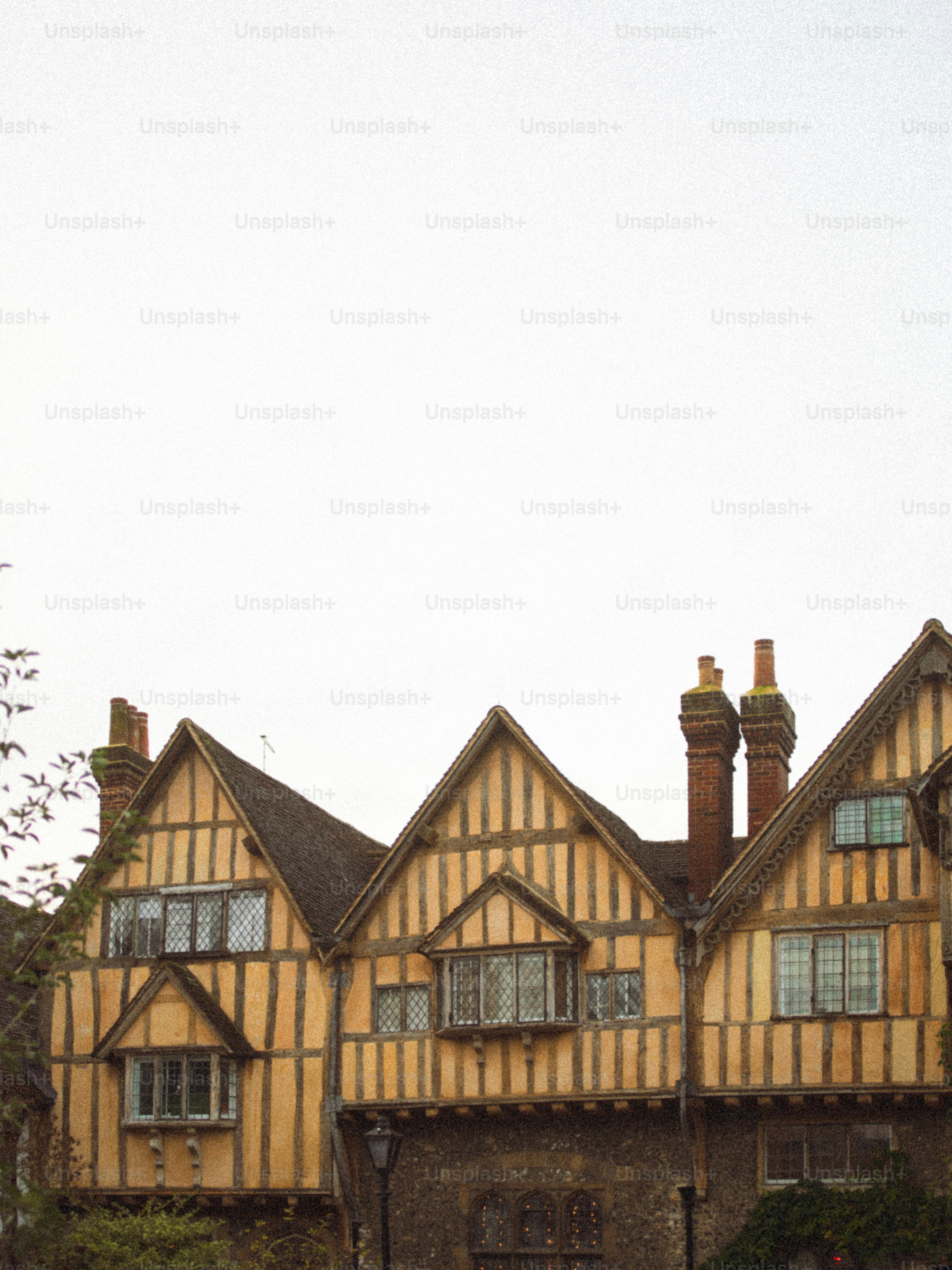 Historic timber-framed buildings with steep gables.