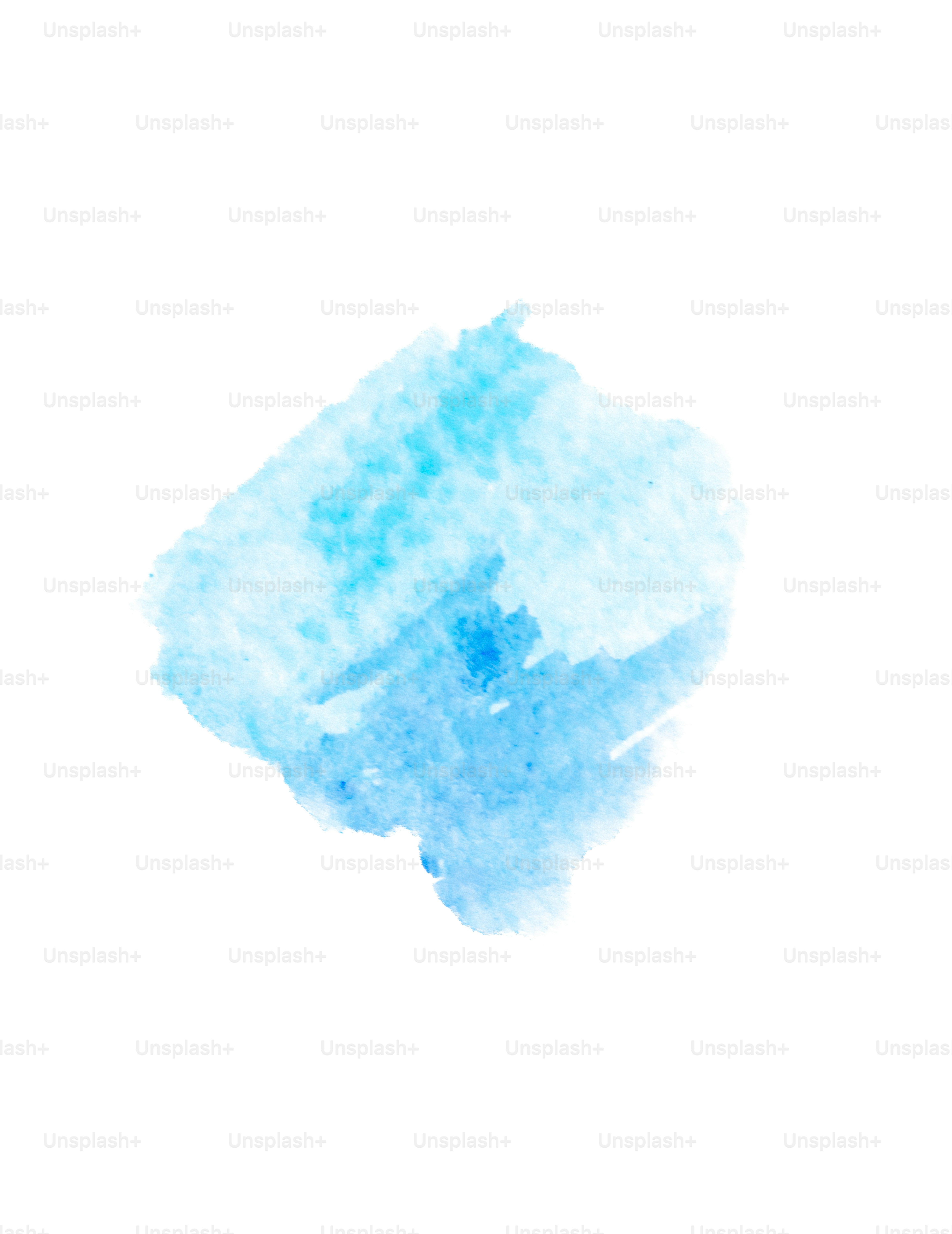 A light blue watercolor brush stroke