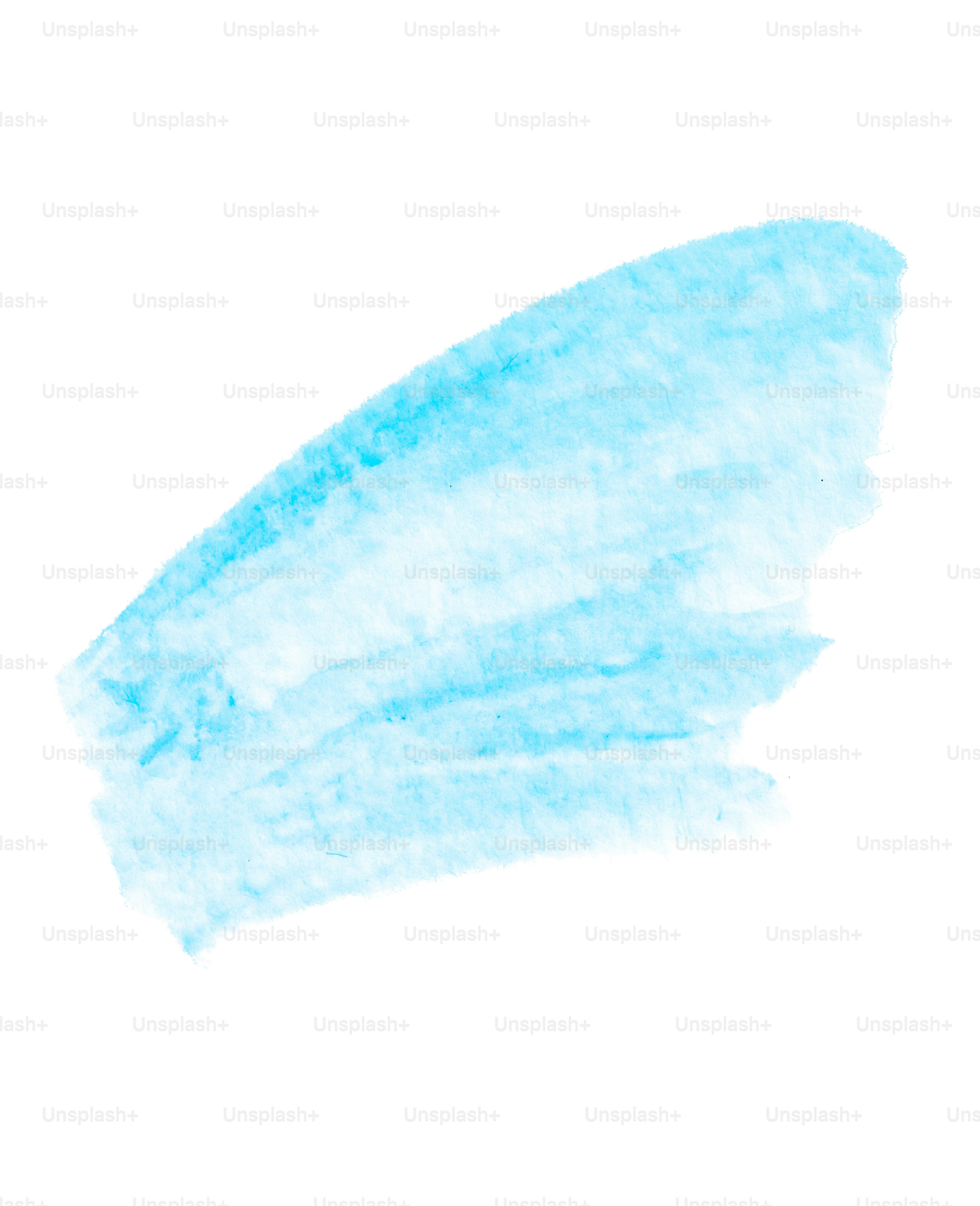 A light blue watercolor brush stroke