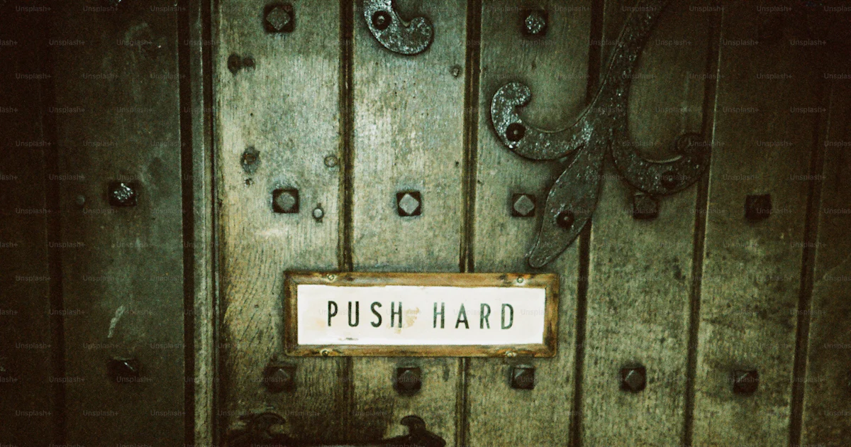 Wooden door with a