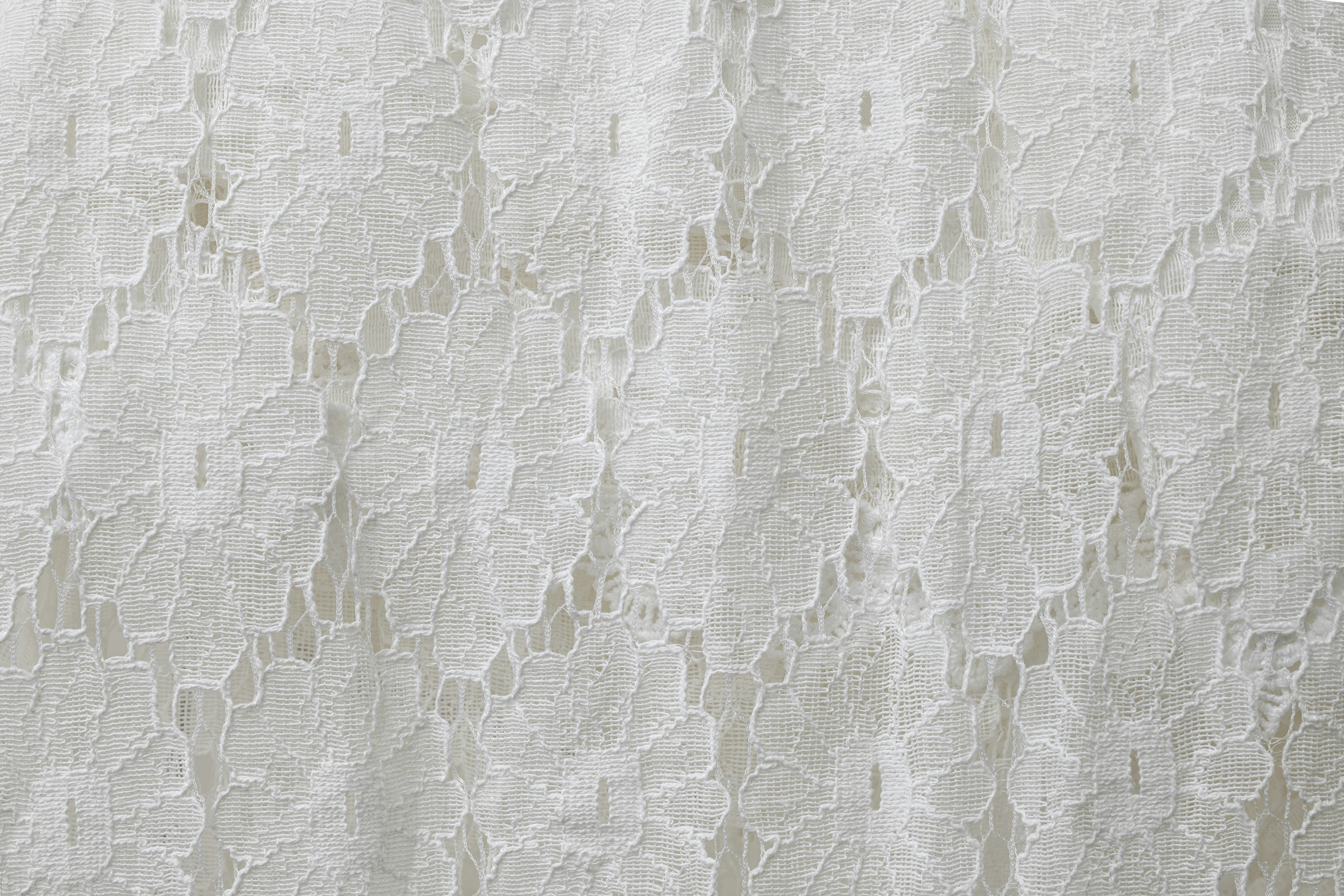 Texture de tissu en dentelle florale blanche