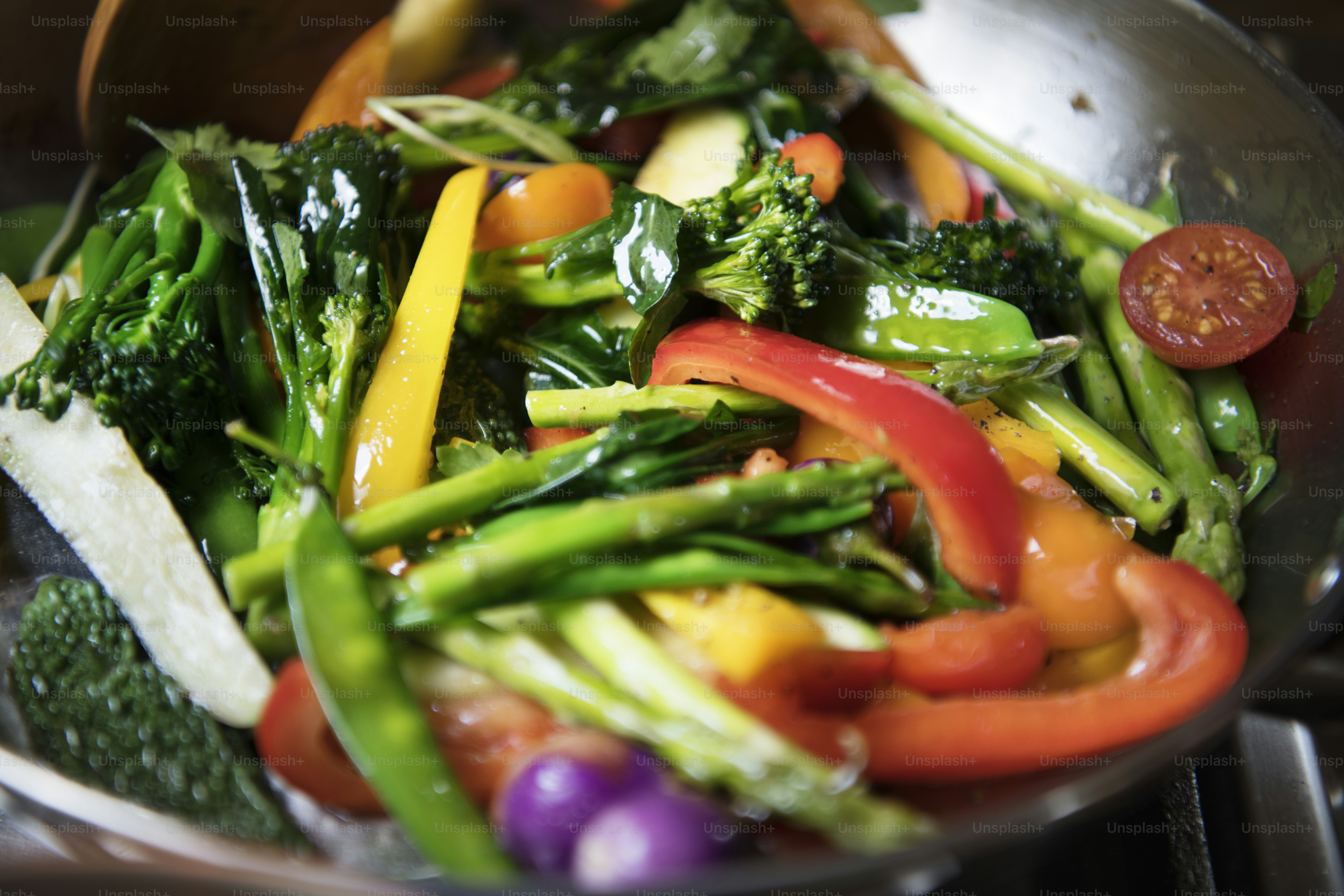Sauted mixed vegetables food photography recipe idea