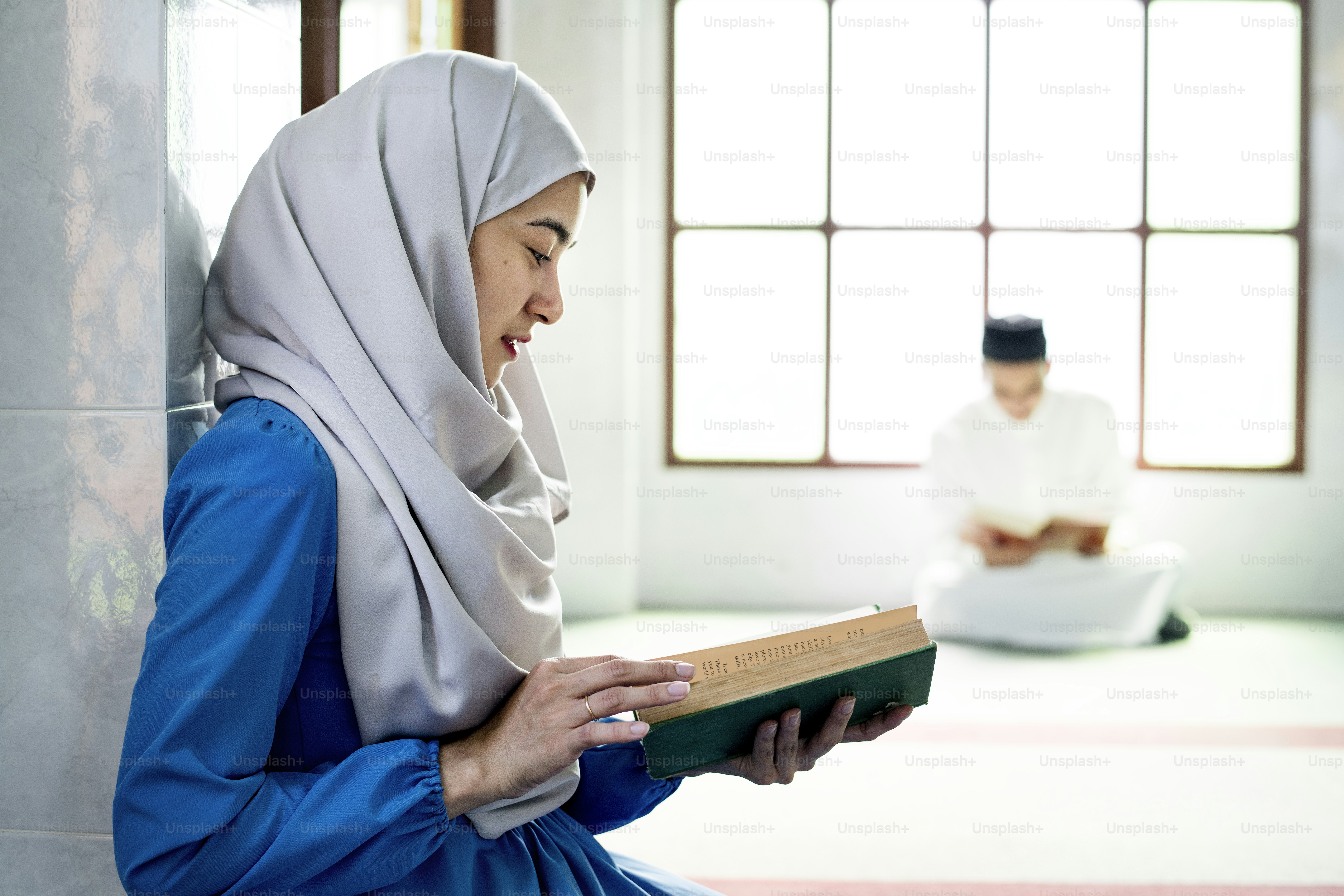 Muslims reading from the quran
