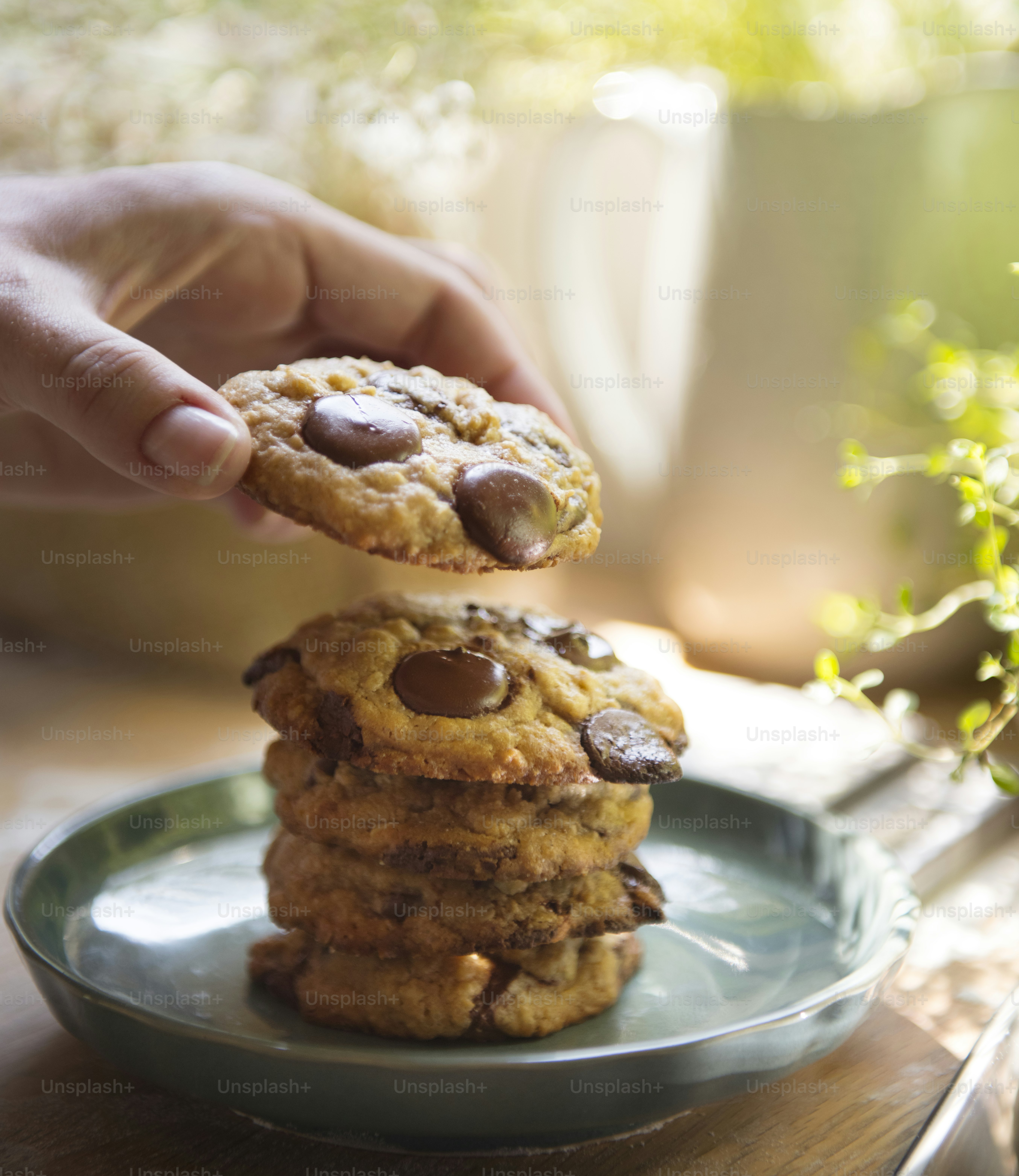 Rezeptidee für Schokoladenkekse, Food-Fotografie