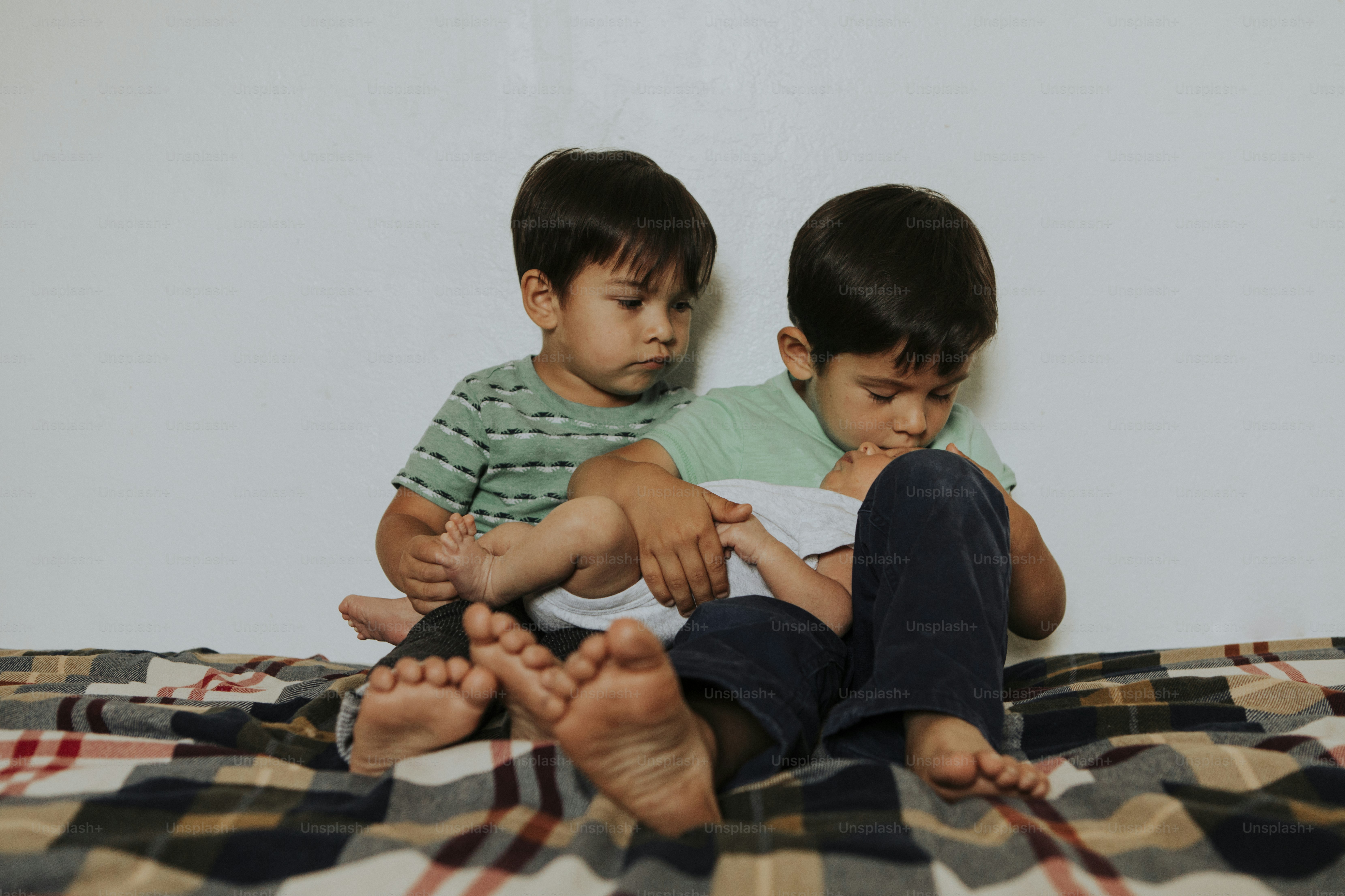 Lifestyle portrait of a brotherly love