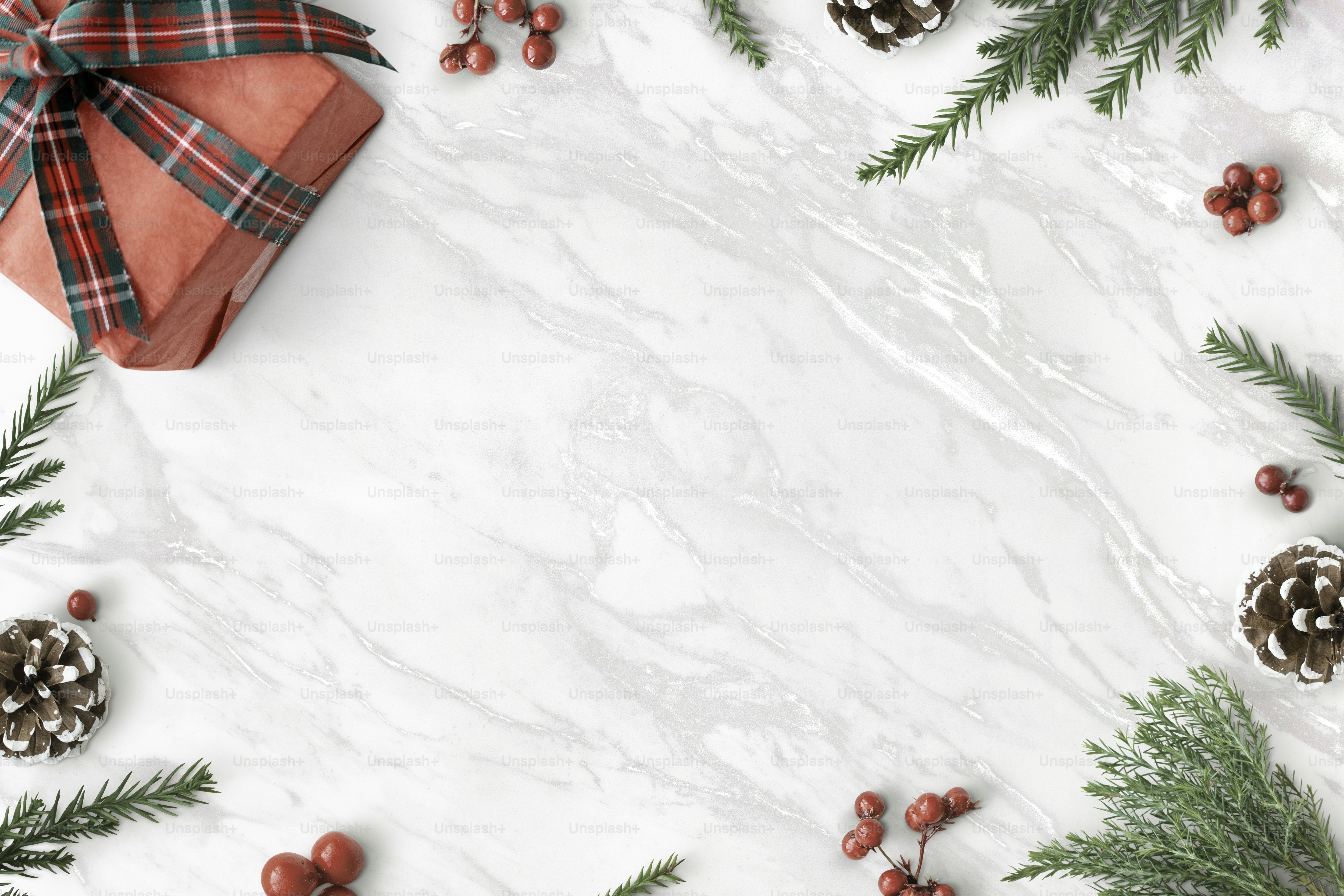 Christmas decorations on table background mockup***These are our own 3D generic designs. They do not infringe on any copyrighted designs.***