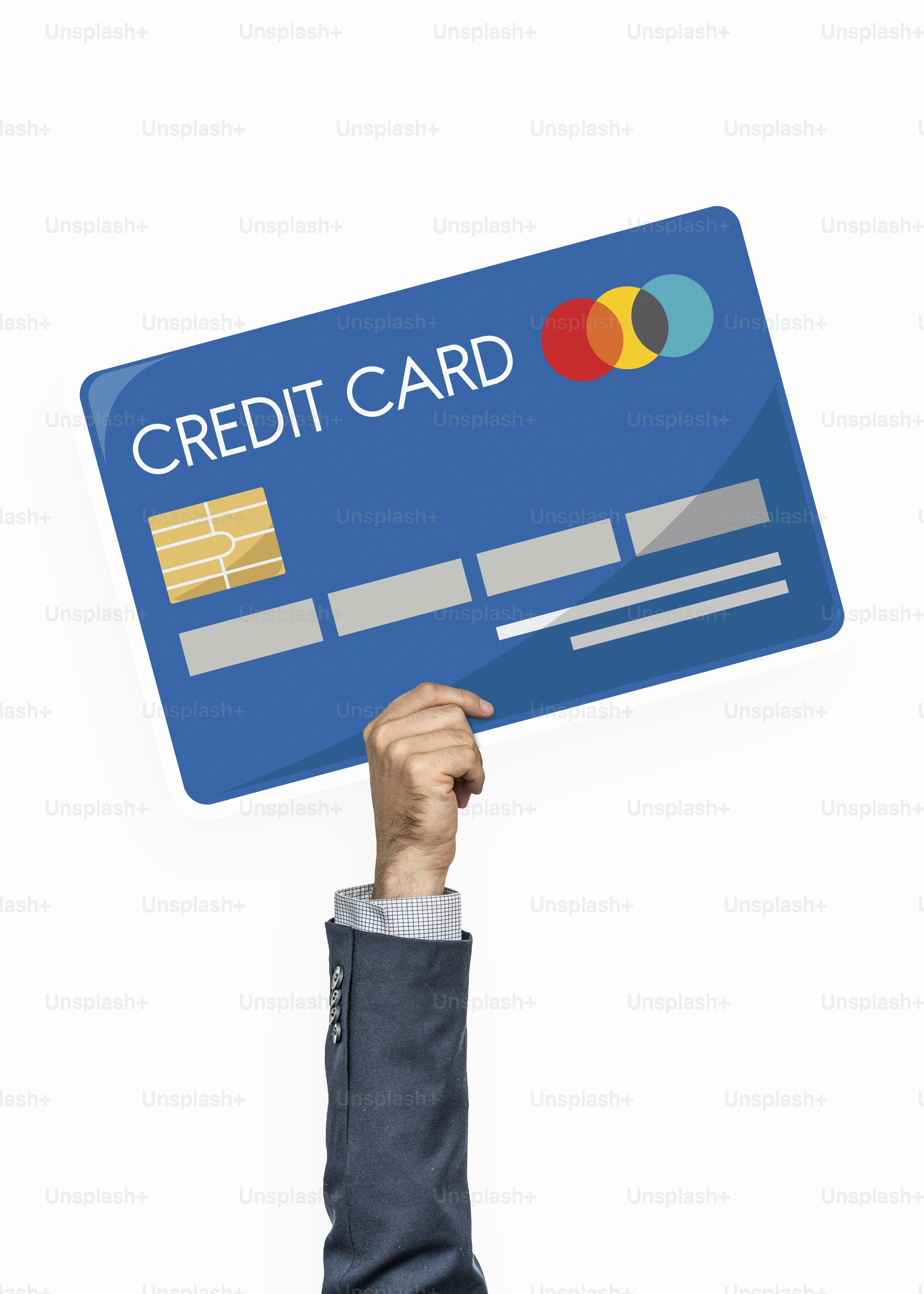Hand holding credit card clipart