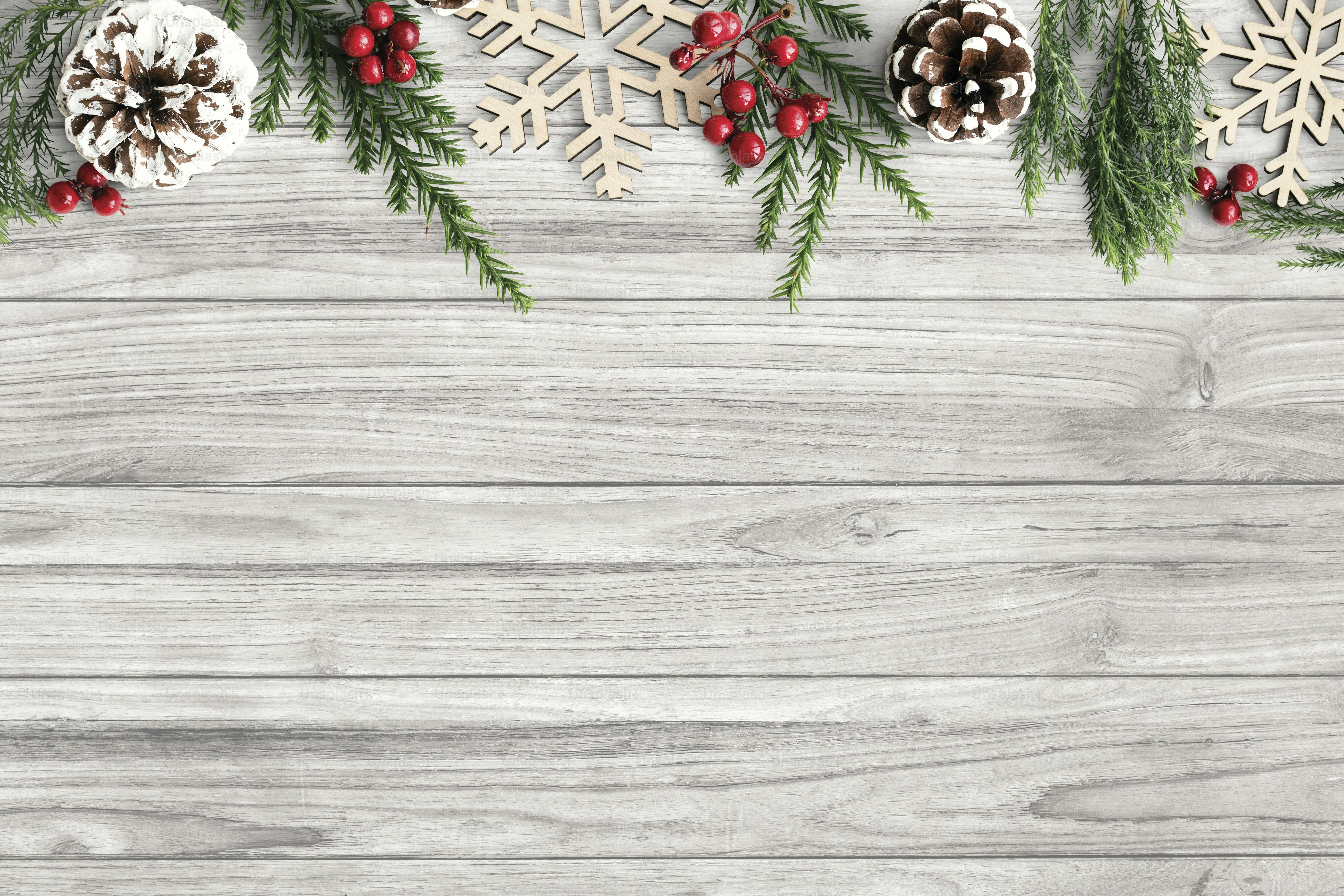Christmas decorations on table background mockup