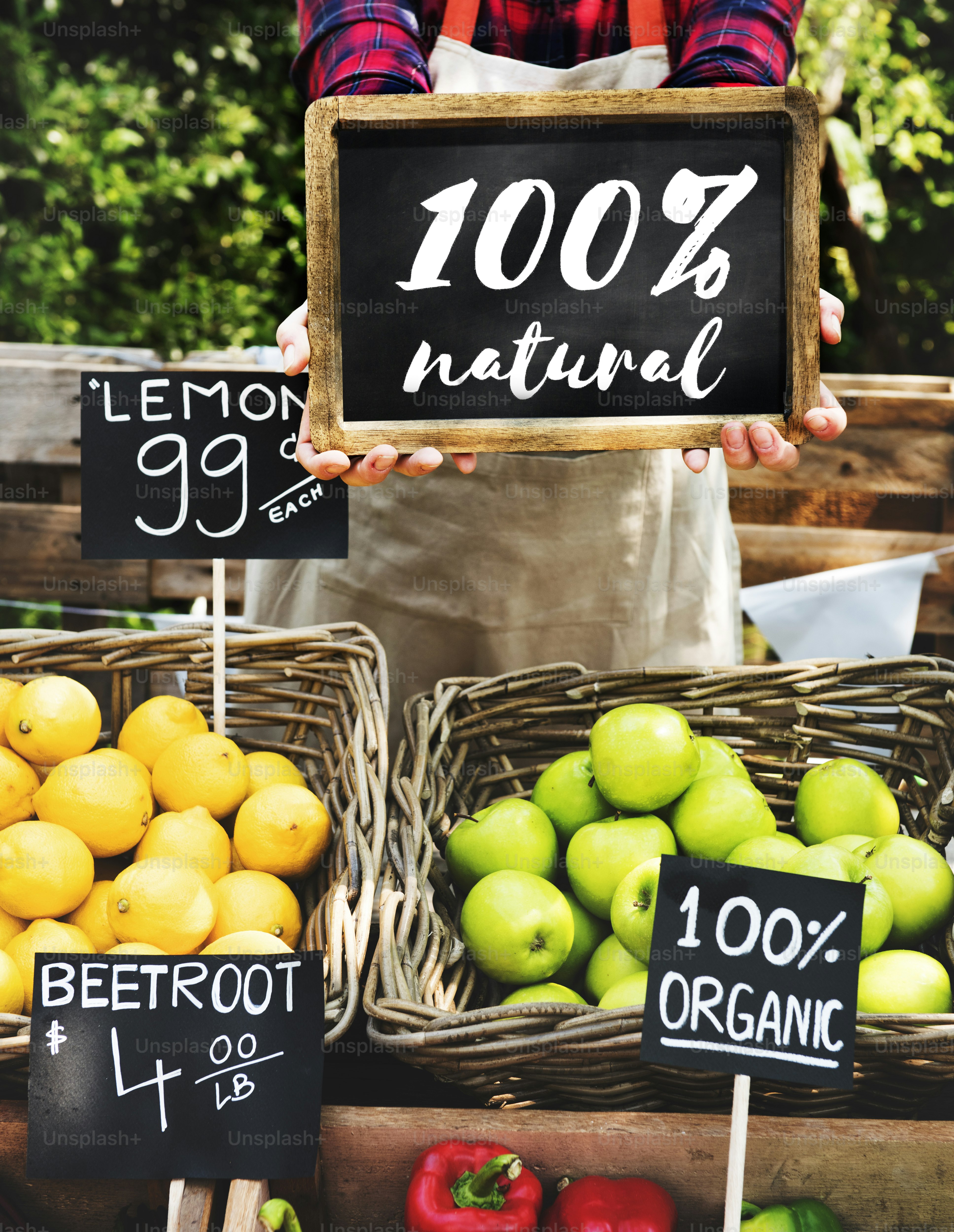 Conceito de Produto Natural Fresco Orgânico