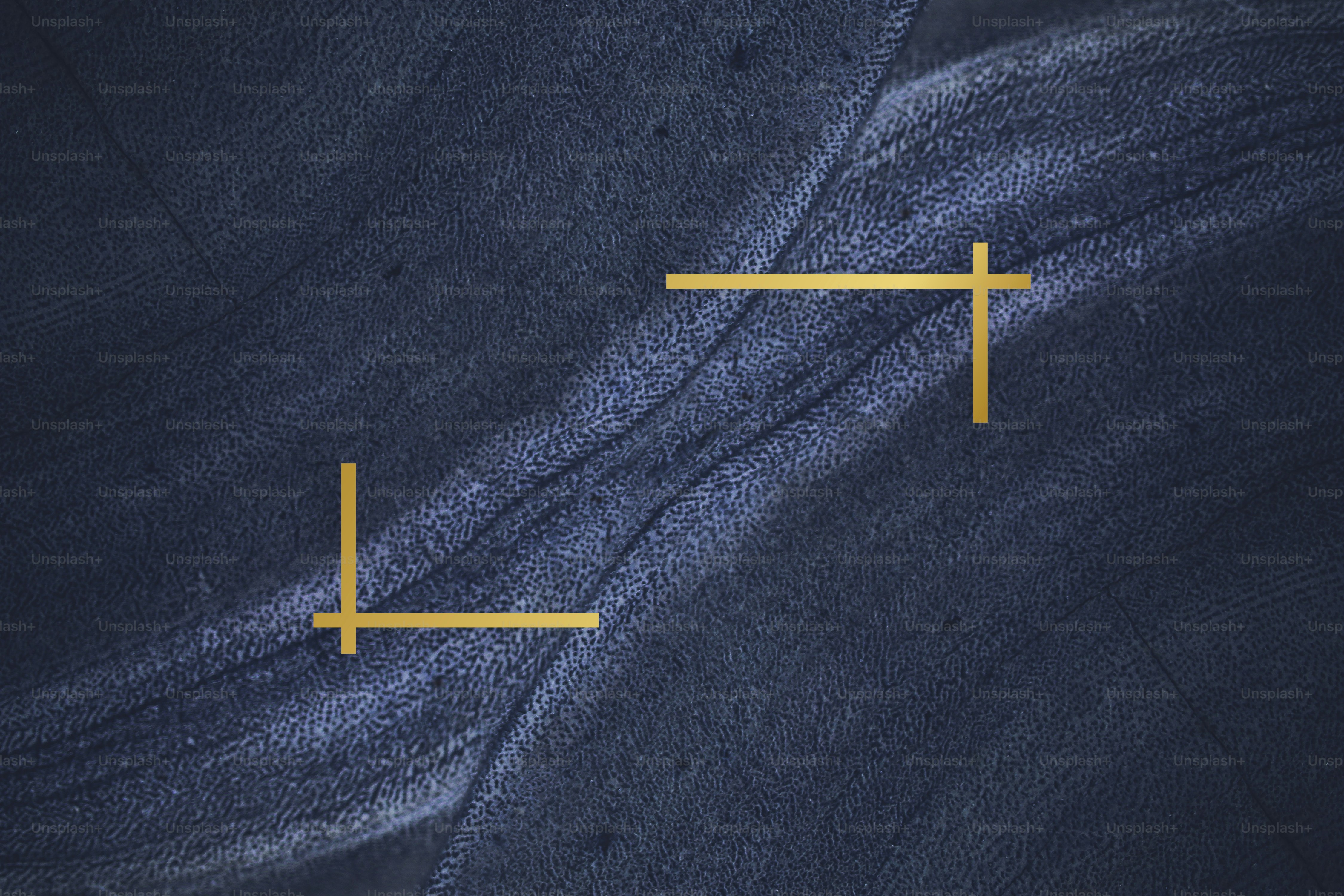 Golden frame on a blue textured stone