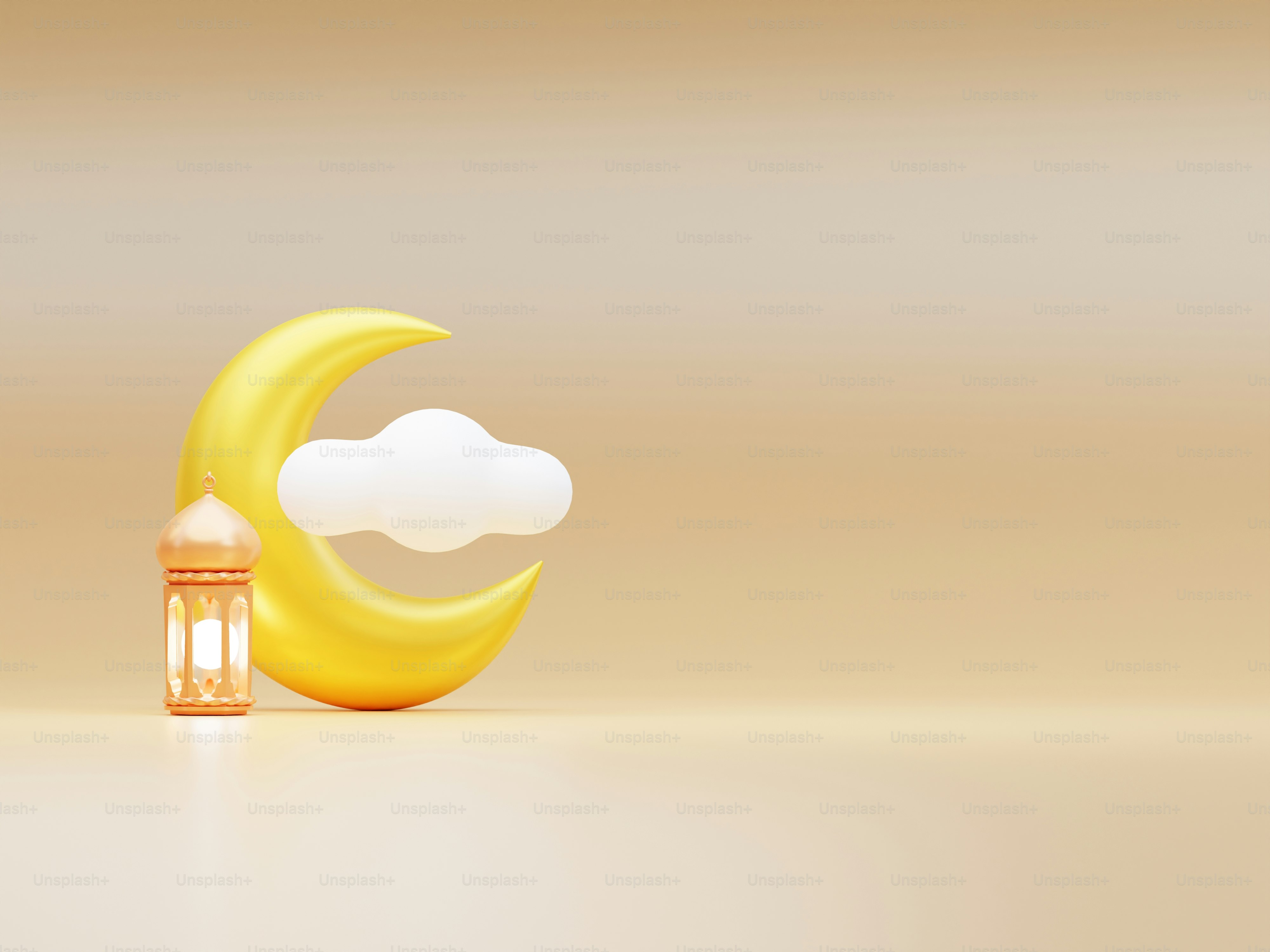 초승달과 등불, 구름