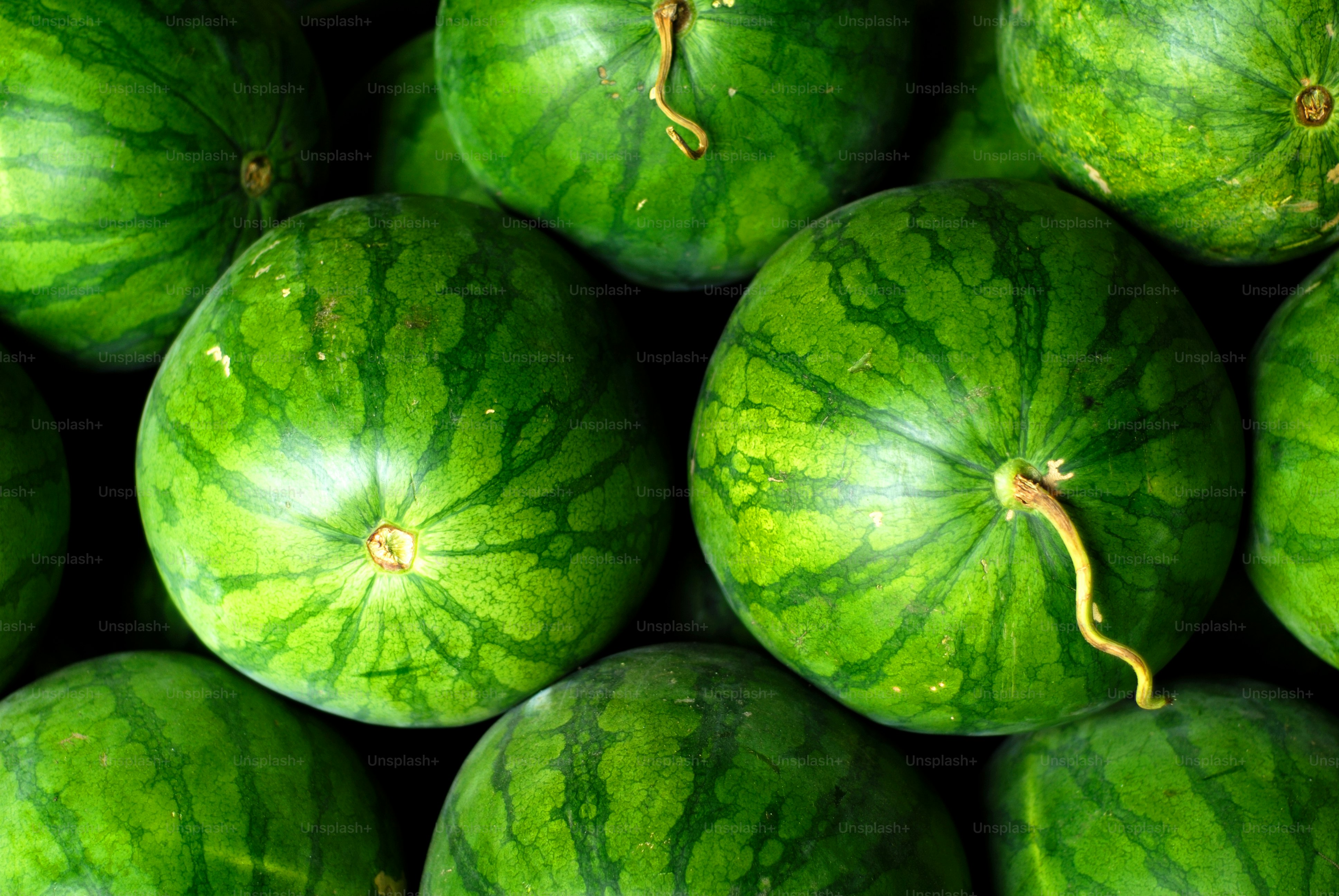 Ripe melons in an Asian market.