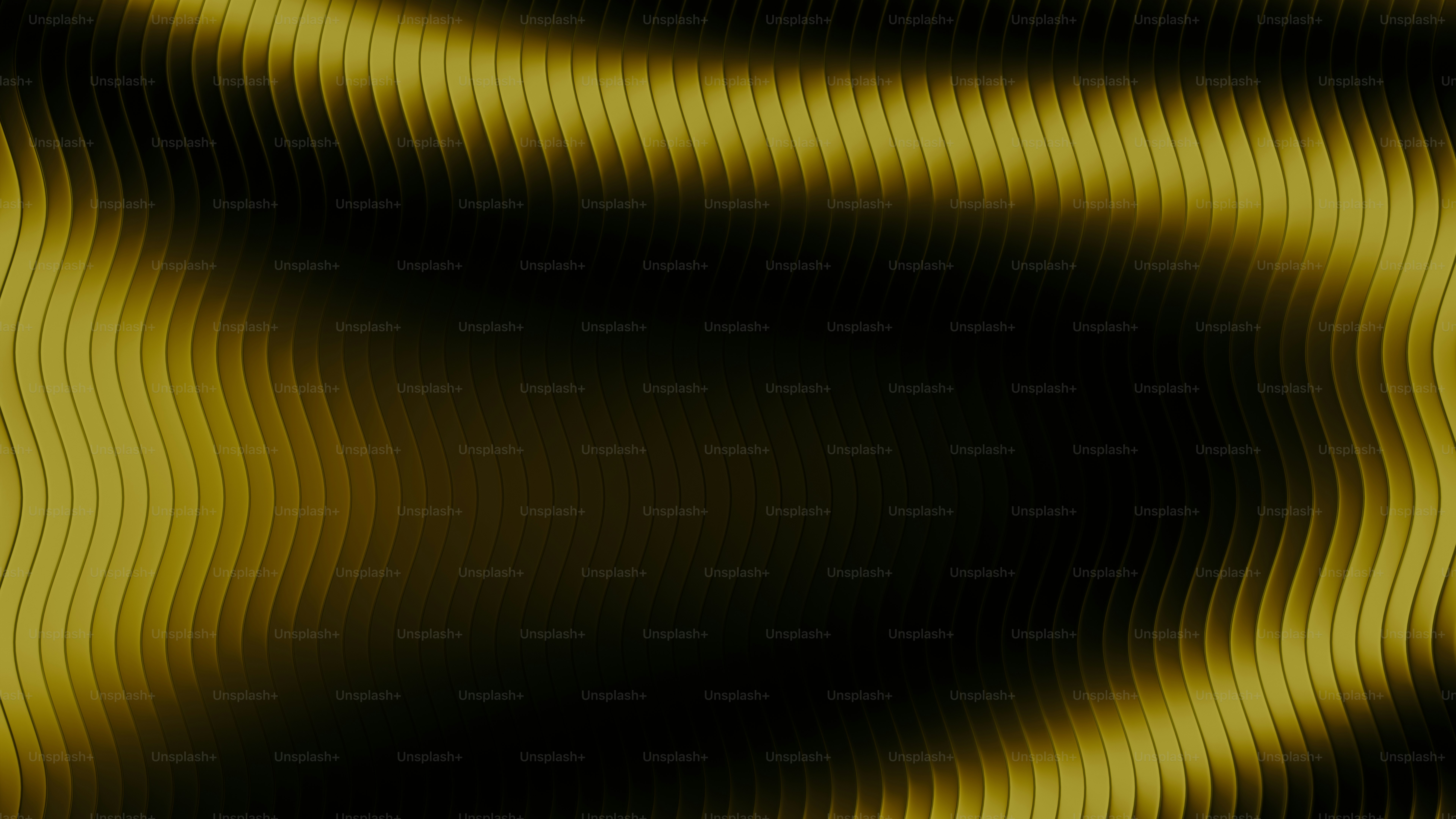 Abstract golden waves with dark background