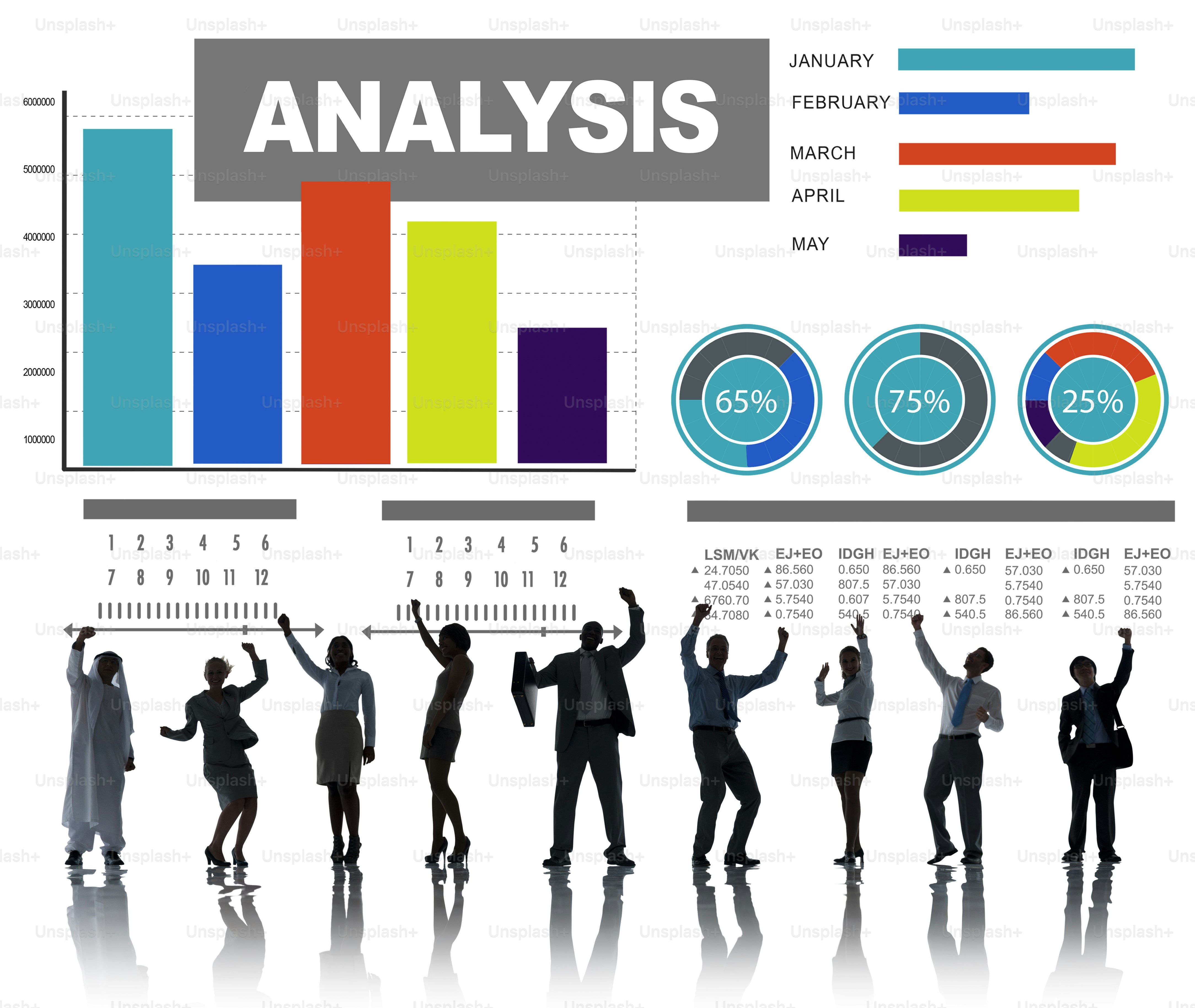Analysis analysing information bar graph data concept photo – Business ...
