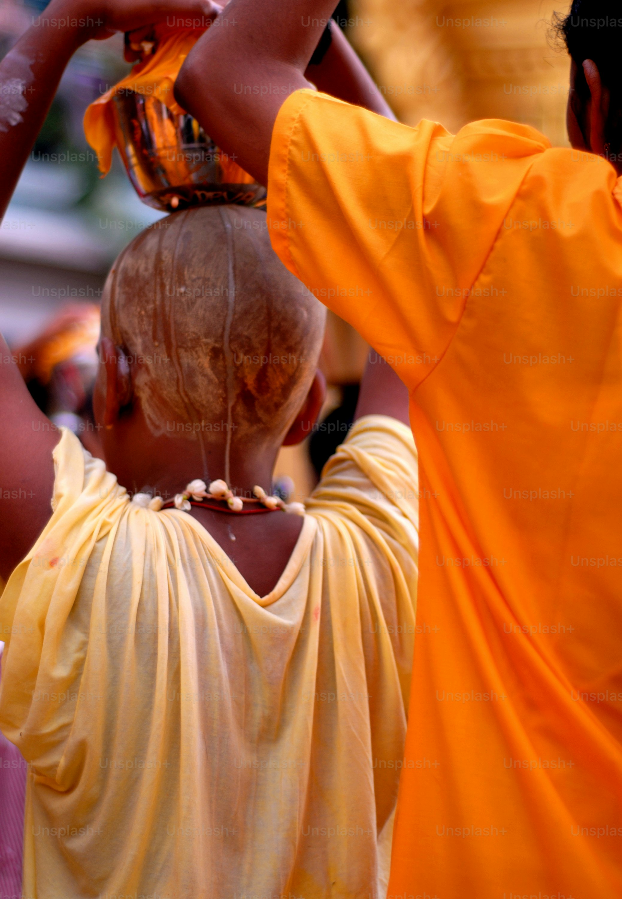 Hindu devotees at the Thaipusam festival, Batu Caves, Kuala Lumpur.