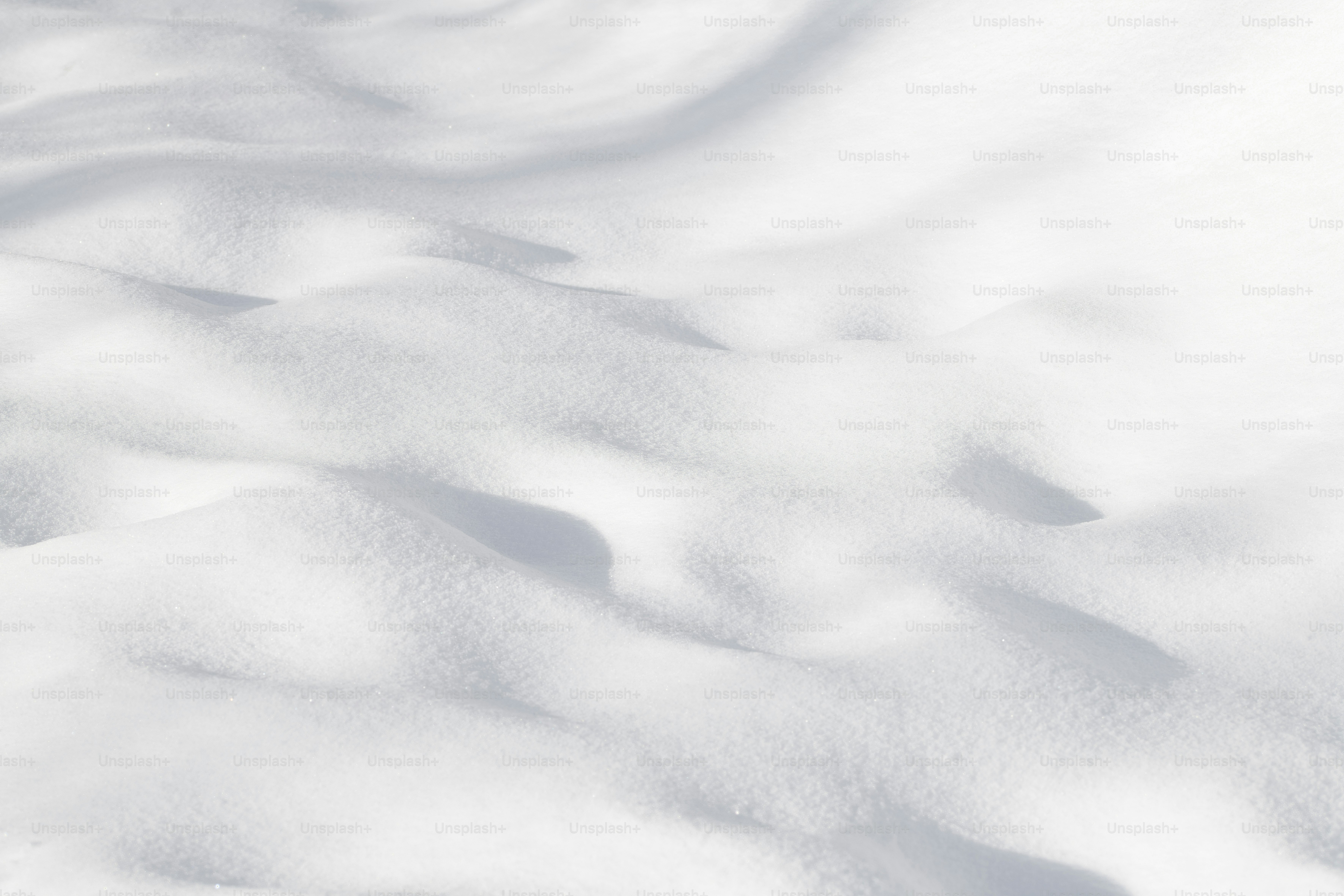 Congères ondulantes avec de douces ombres au soleil