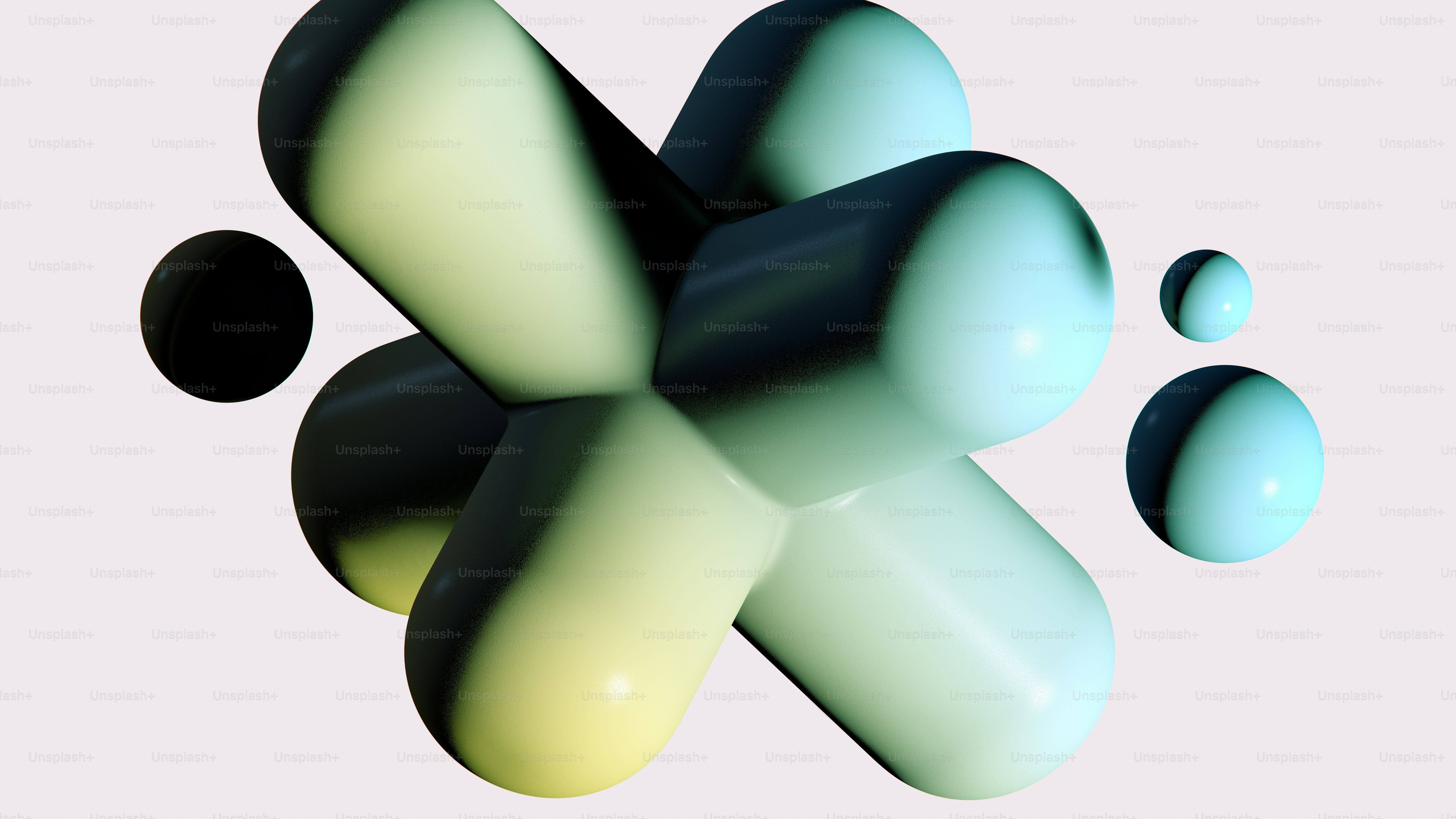 Formas abstractas 3D con colores y sombras pastel