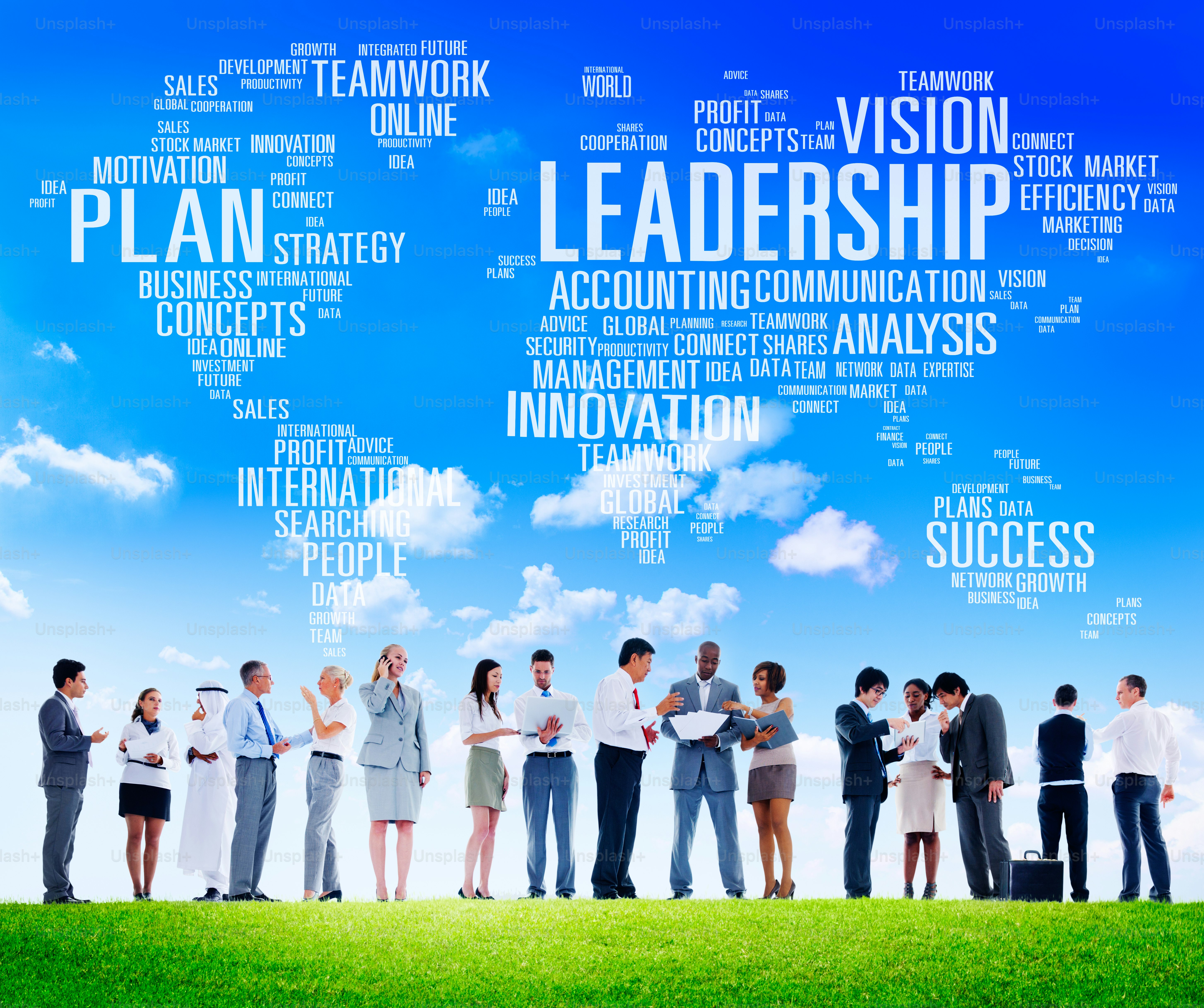 Leadership Boss Management Coach Chief Global Concept