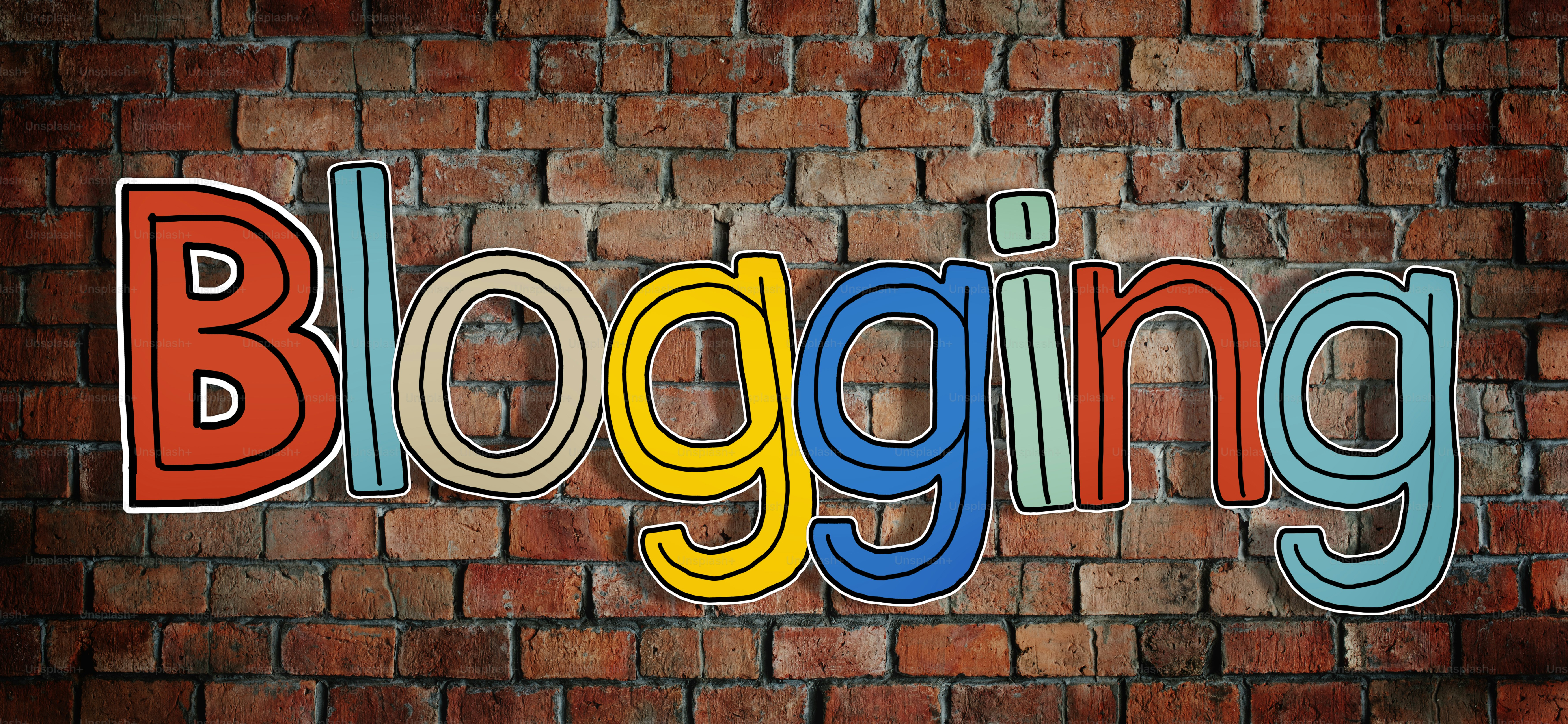 The Word Blogging on a Brick Wall