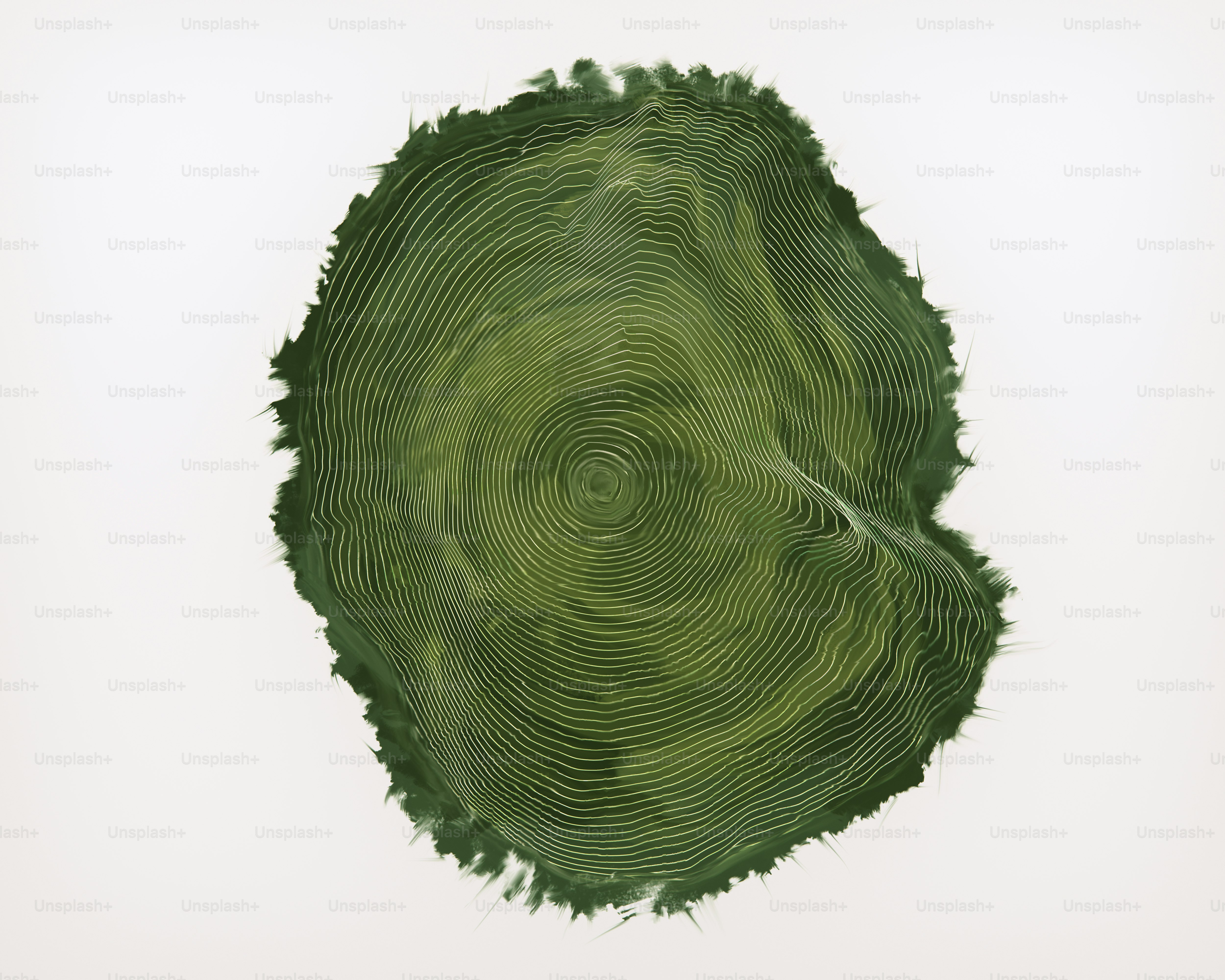 Grüne abstrakte topografische Karte auf weißem Hintergrund