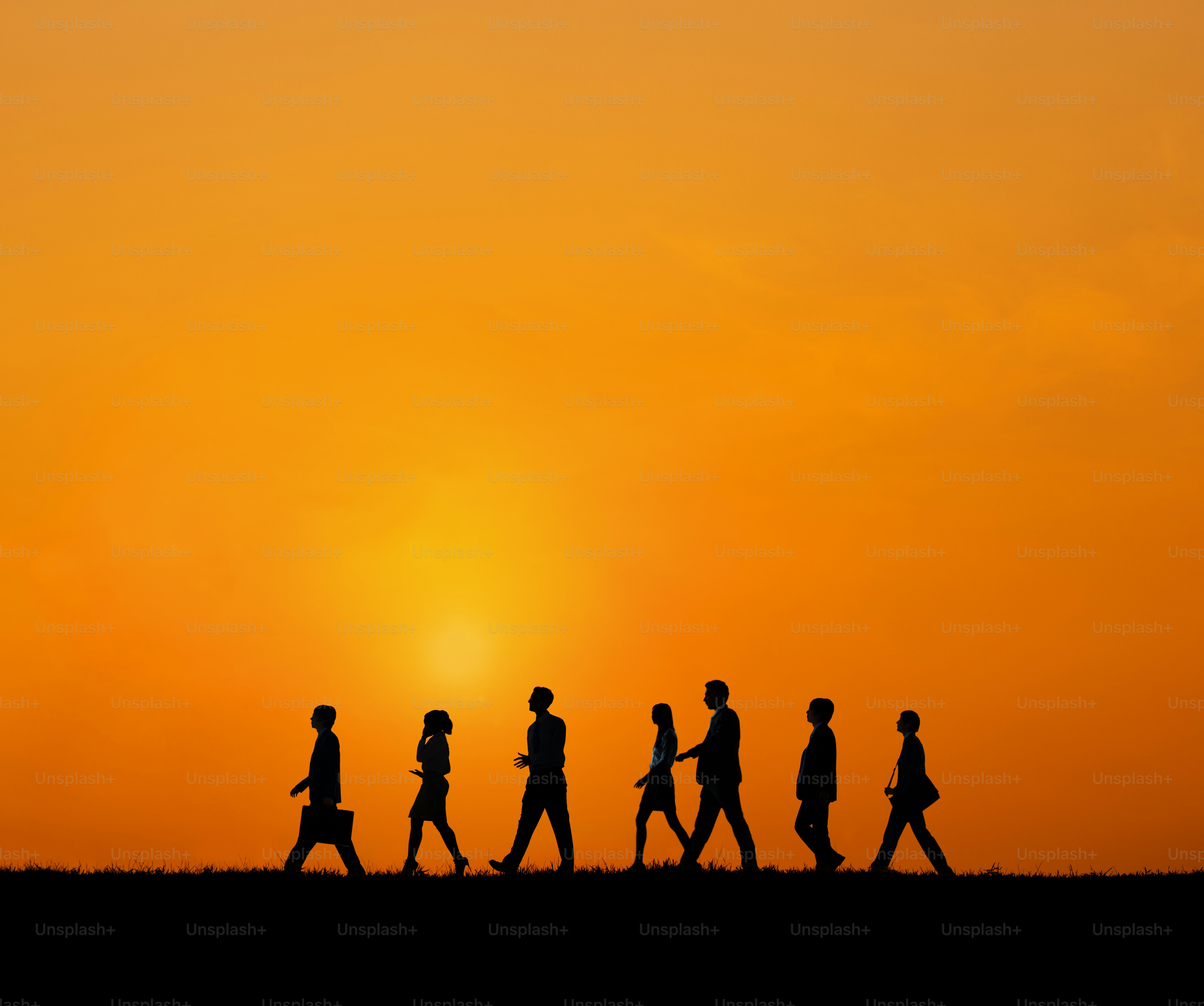 Business People Commuter Walking Outdoors Concept