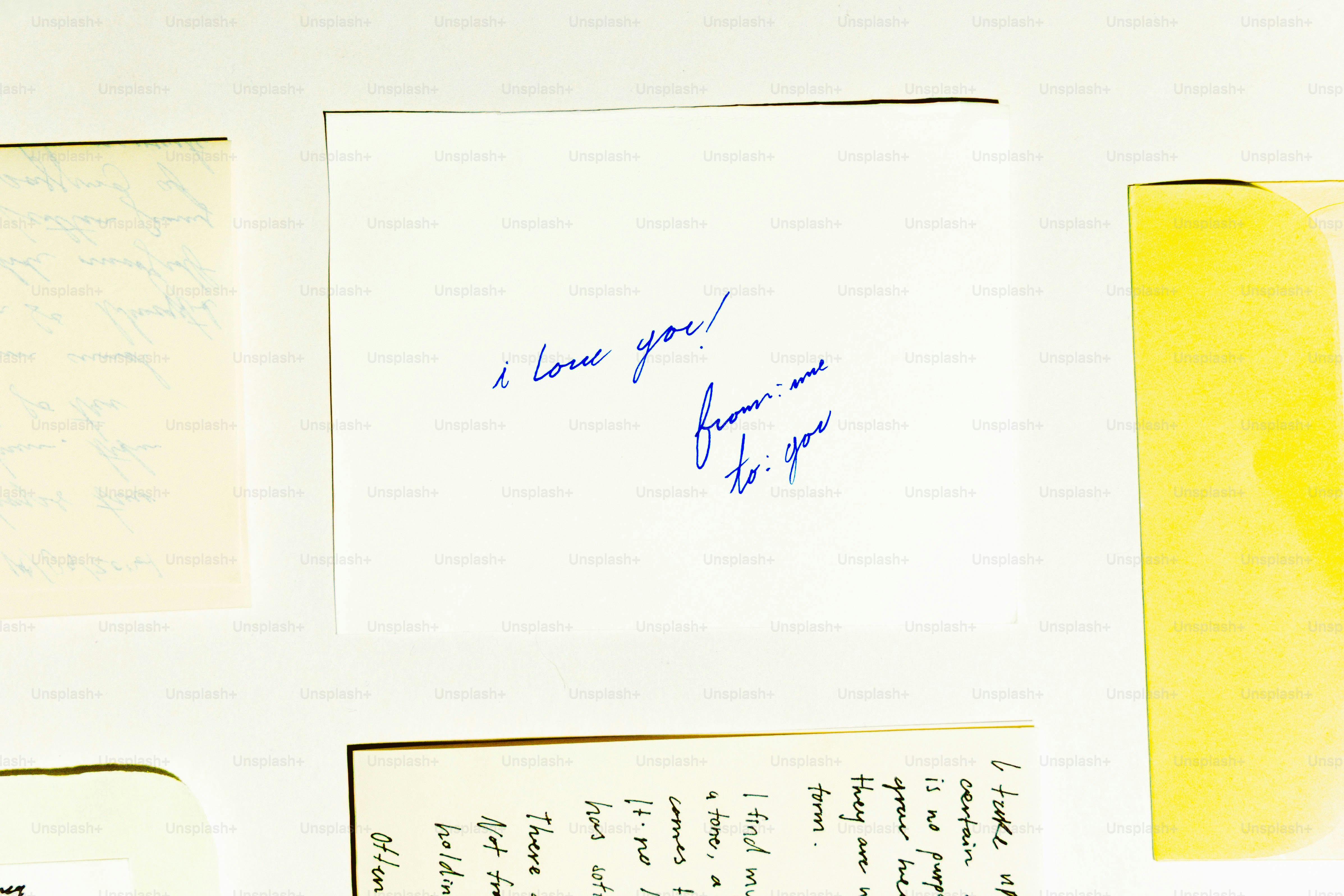 A handwritten note says "i love you!"