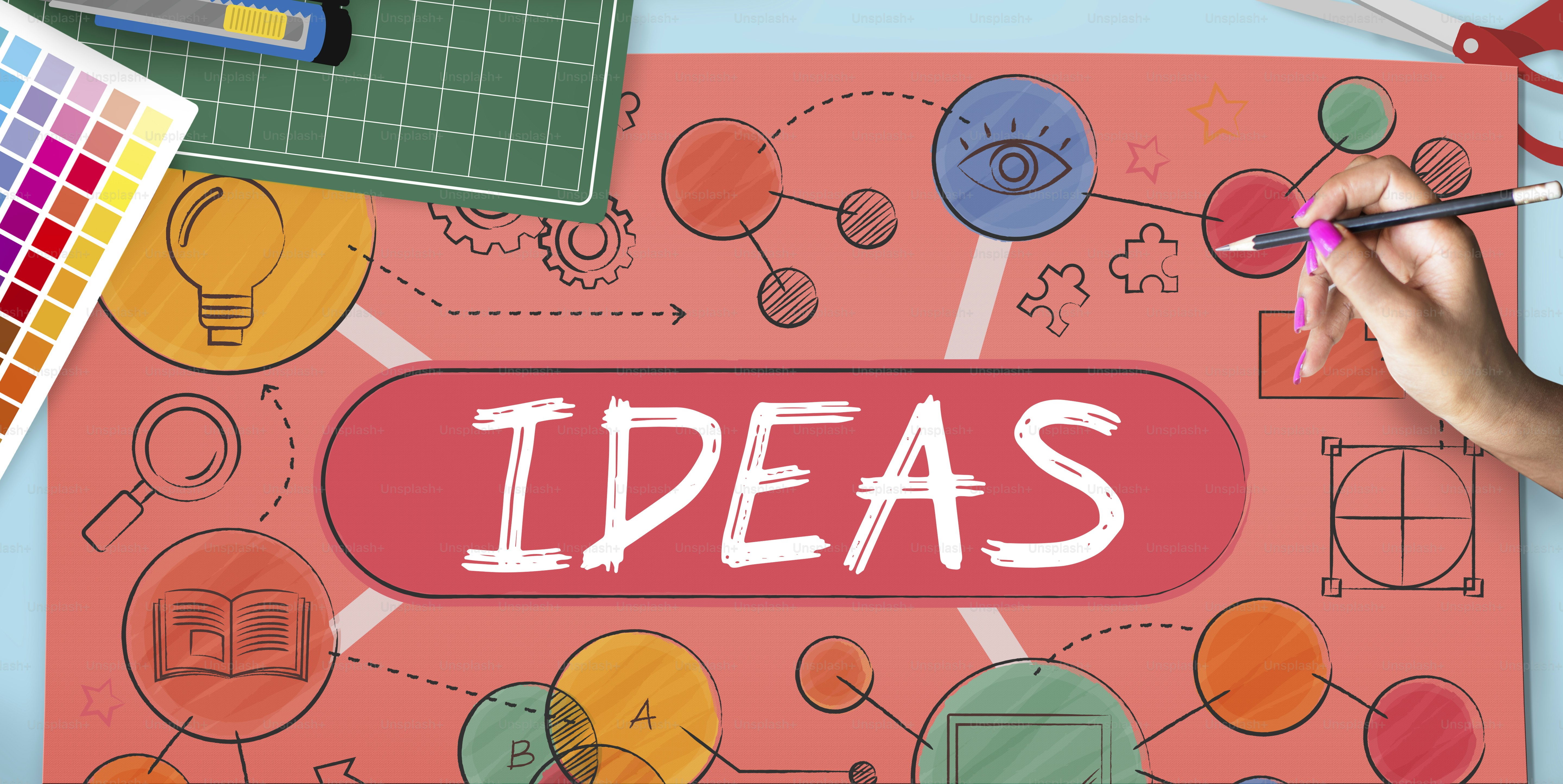 Ideas Mission Imagination Icons Vision Concept