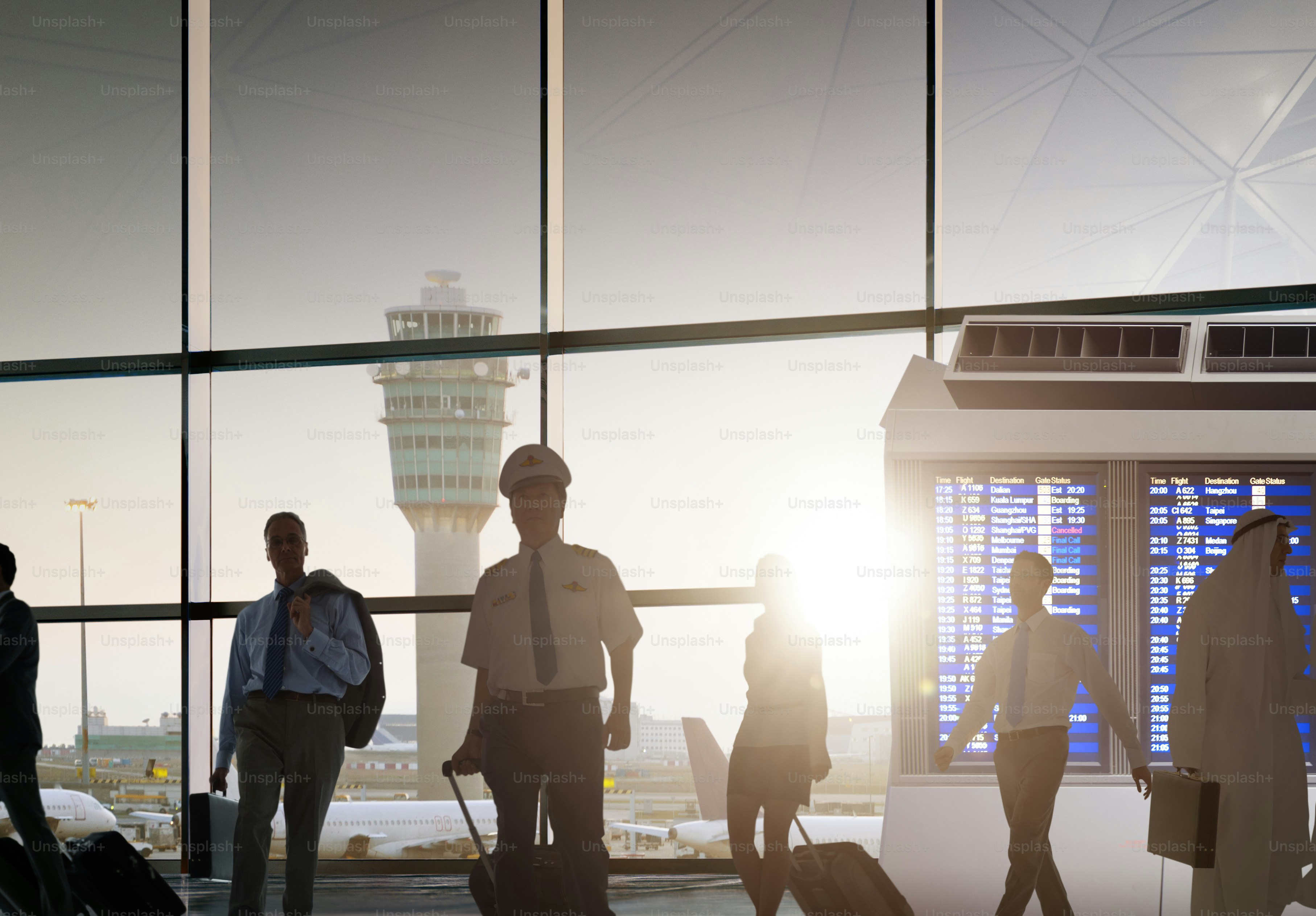 Business People Airport Terminal Travel Departure Concept