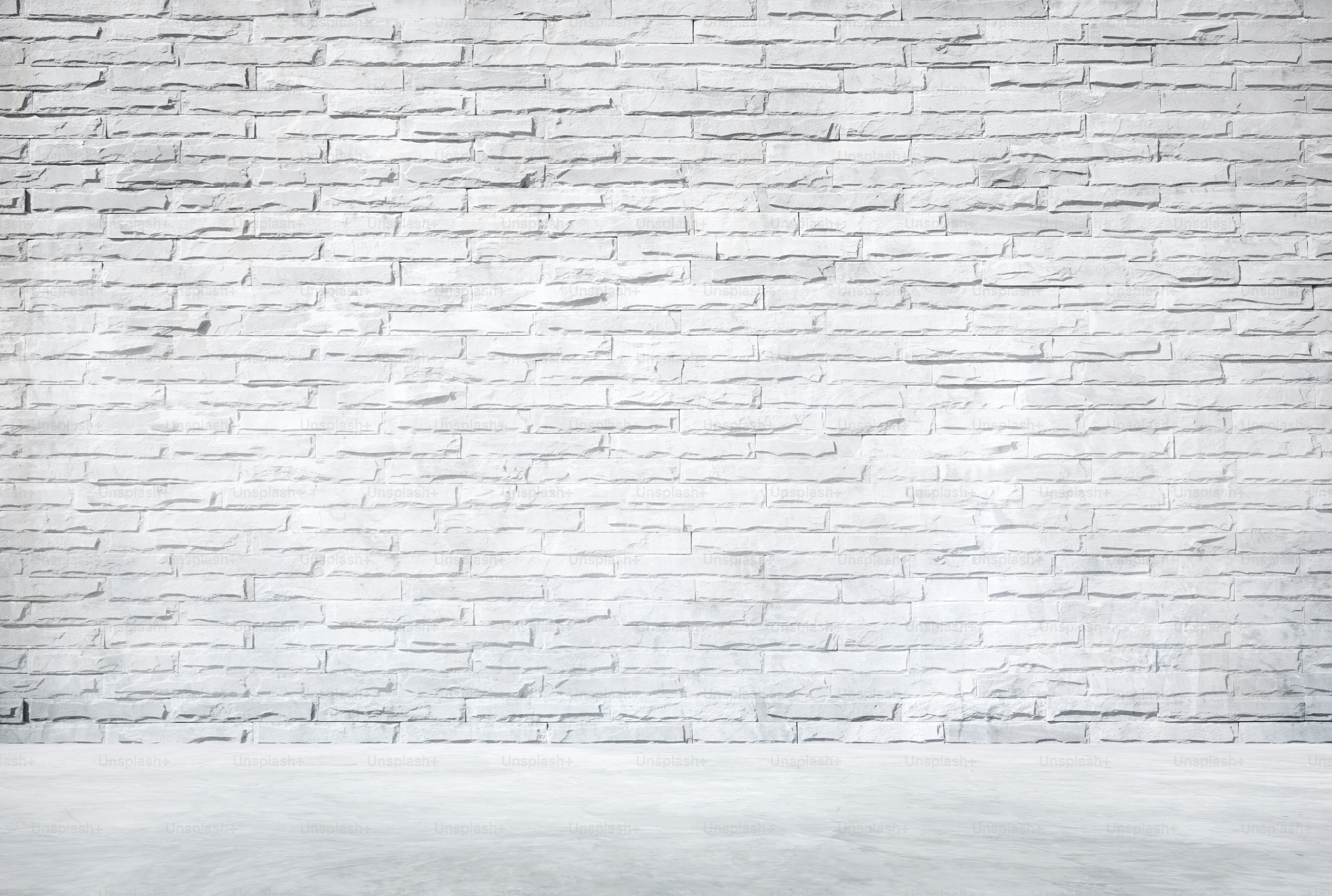 White Brick Wall and Cement Floor photo – Studio background Image on ...