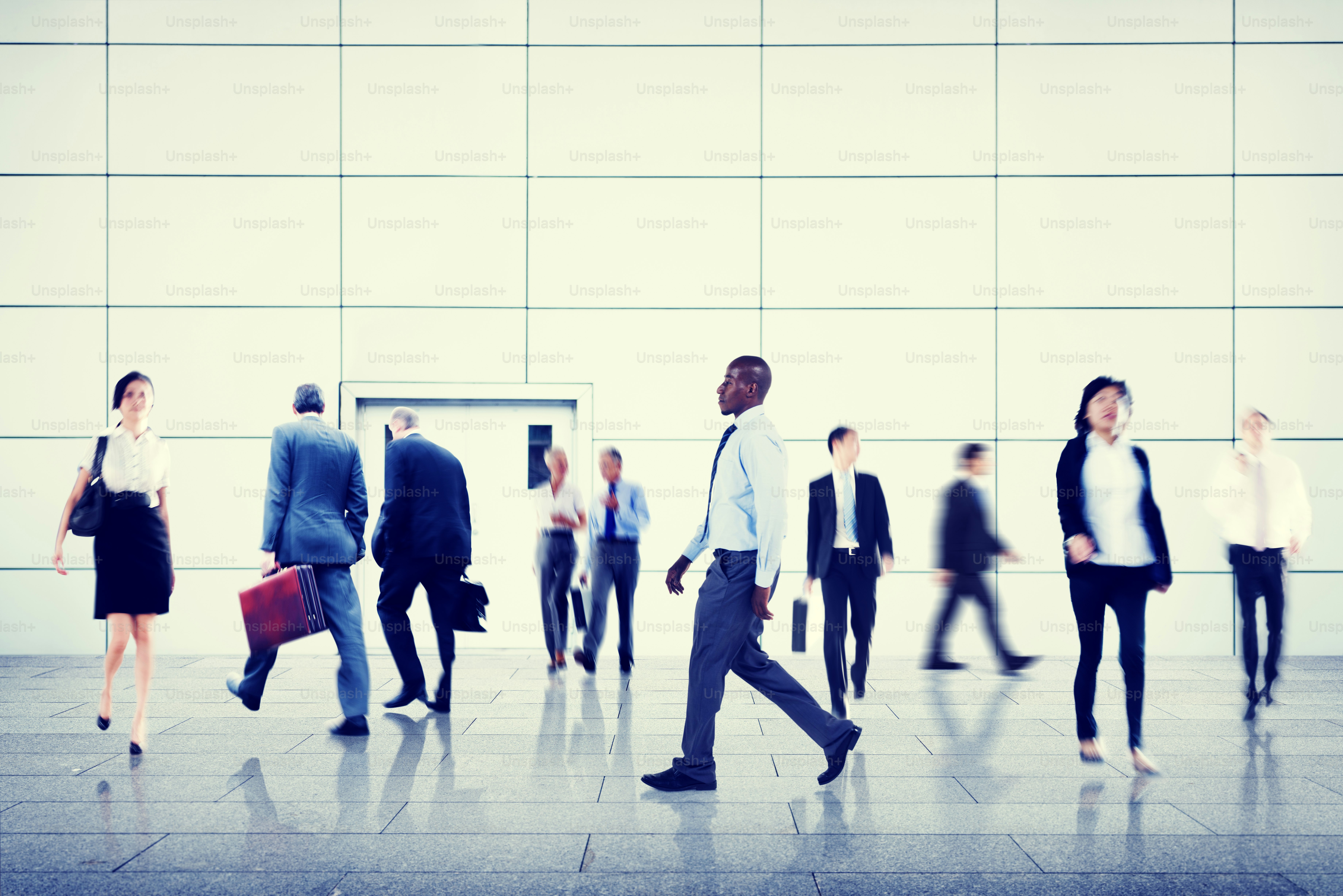 Business People City Life Hustle Hurry Occupation Concept