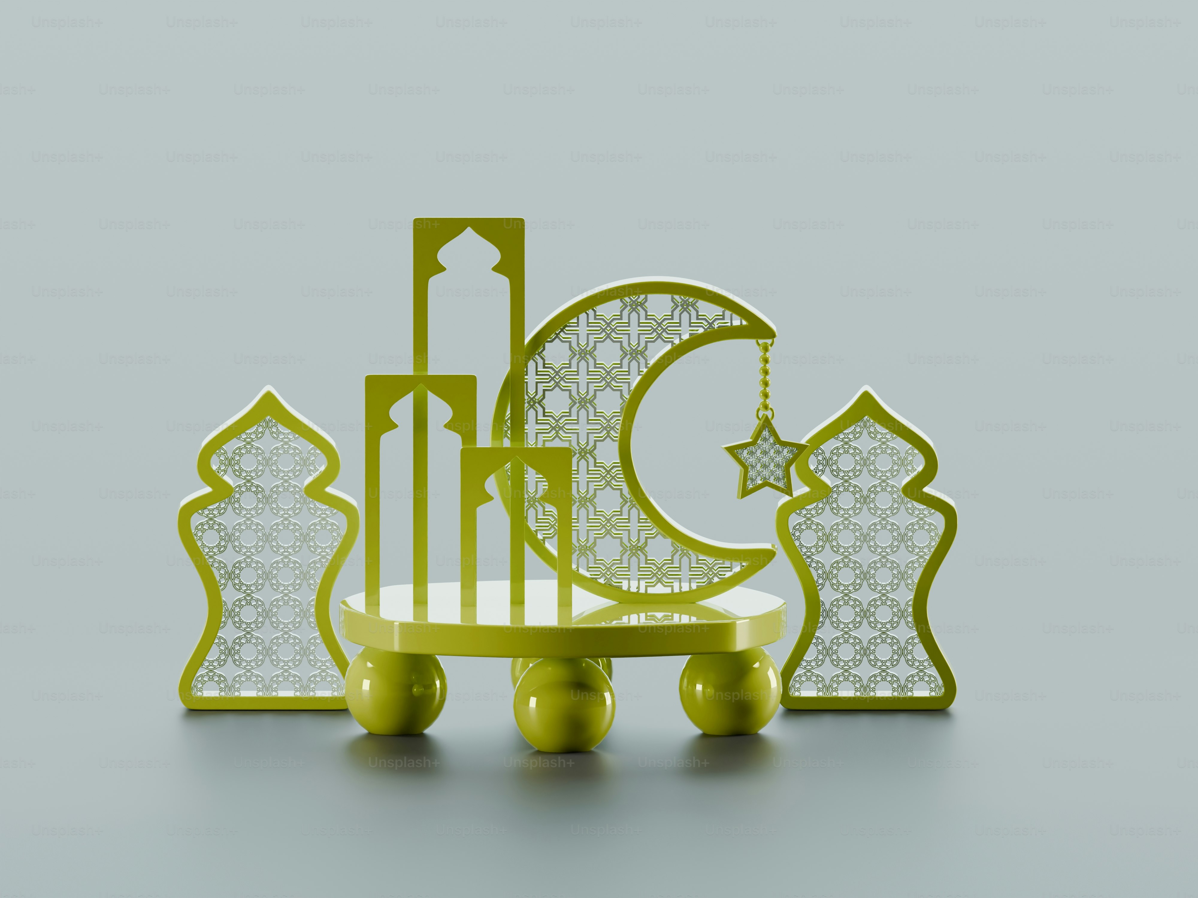 Ramadan-Dekoration mit Mondsichel und Stern