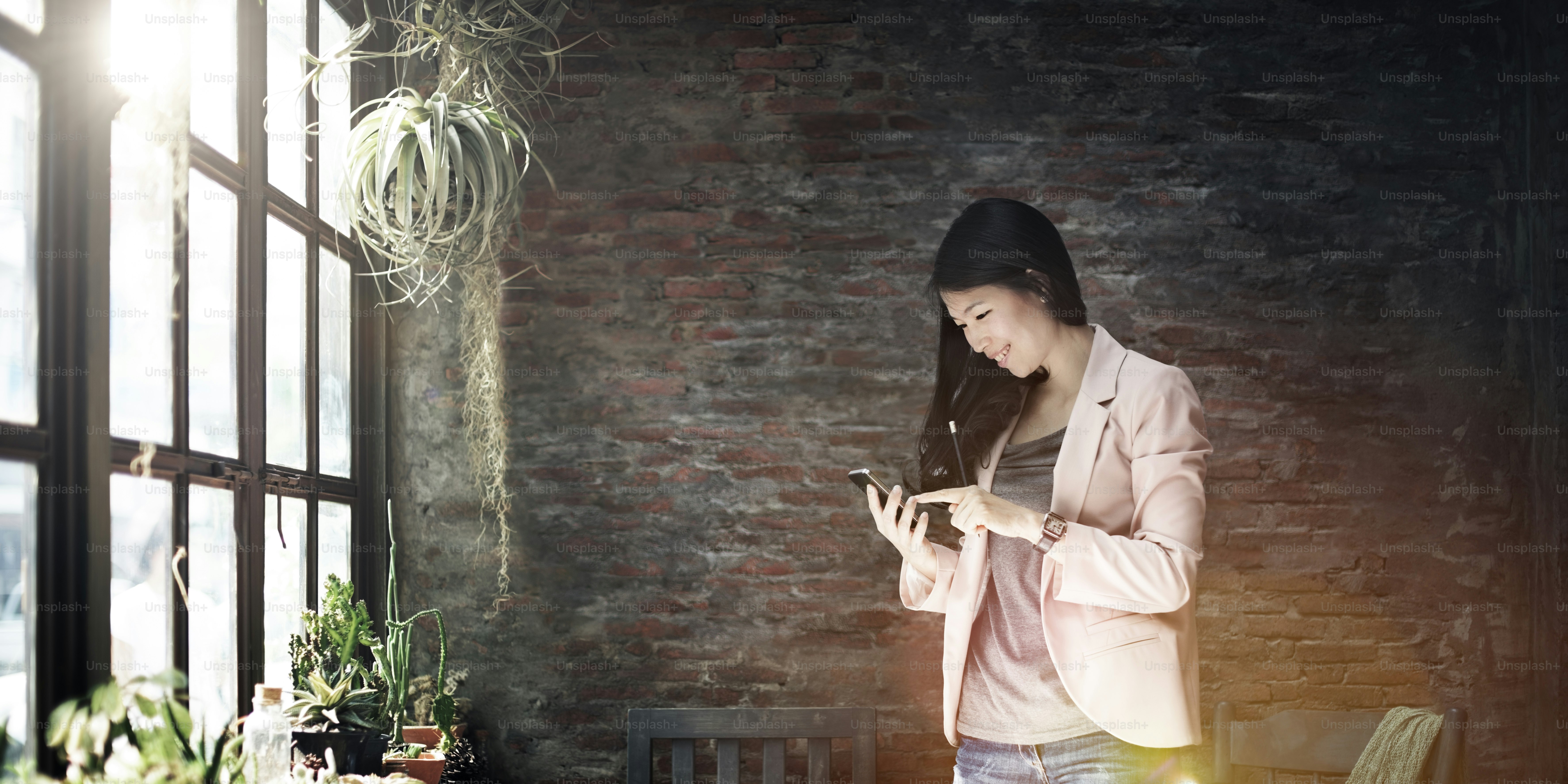 Businesswoman Secretary Using Mobile Phone Concept photo – Business ...