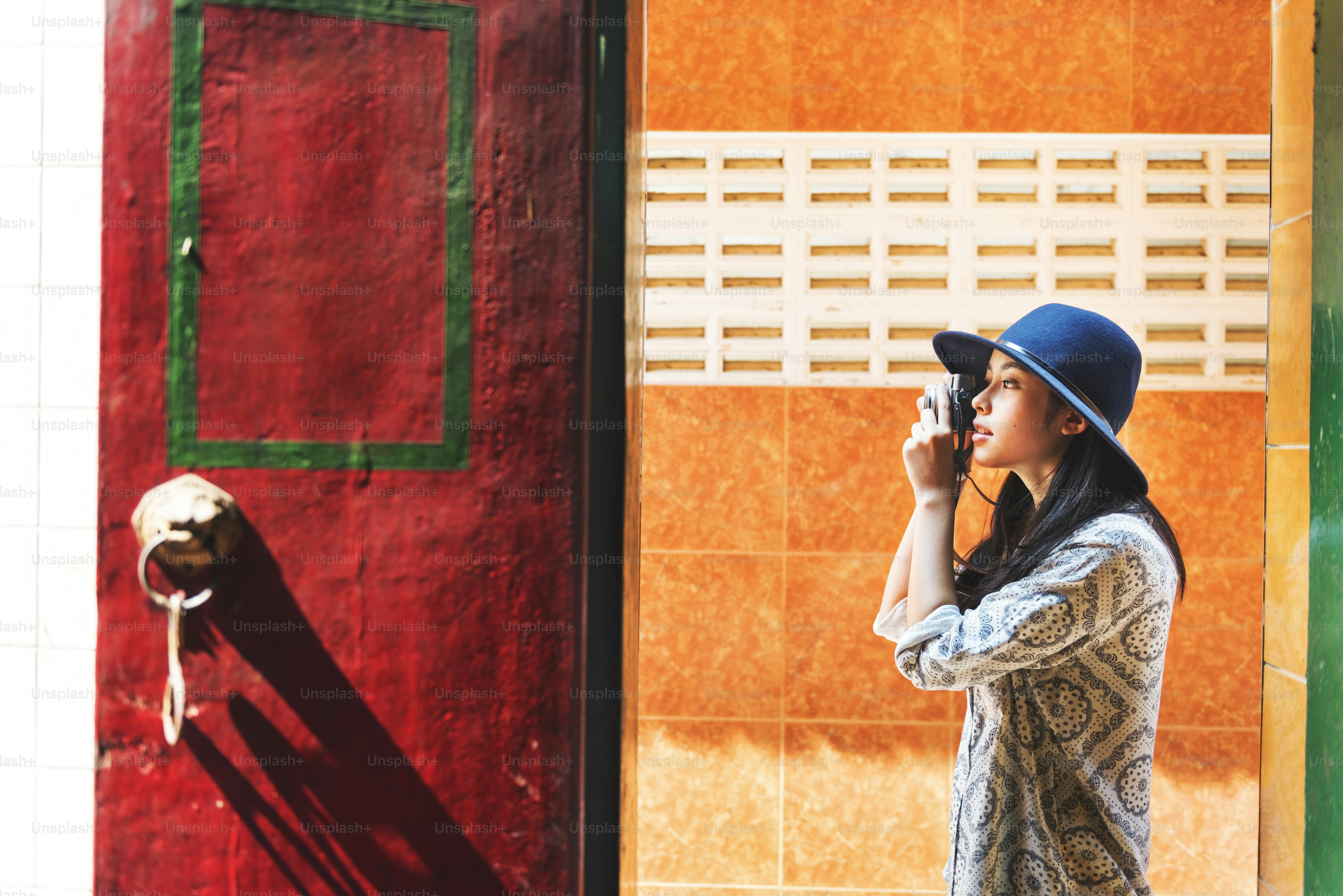 Fotografenreise, Sightseeing, Wandern, Hobby-Freizeitkonzept