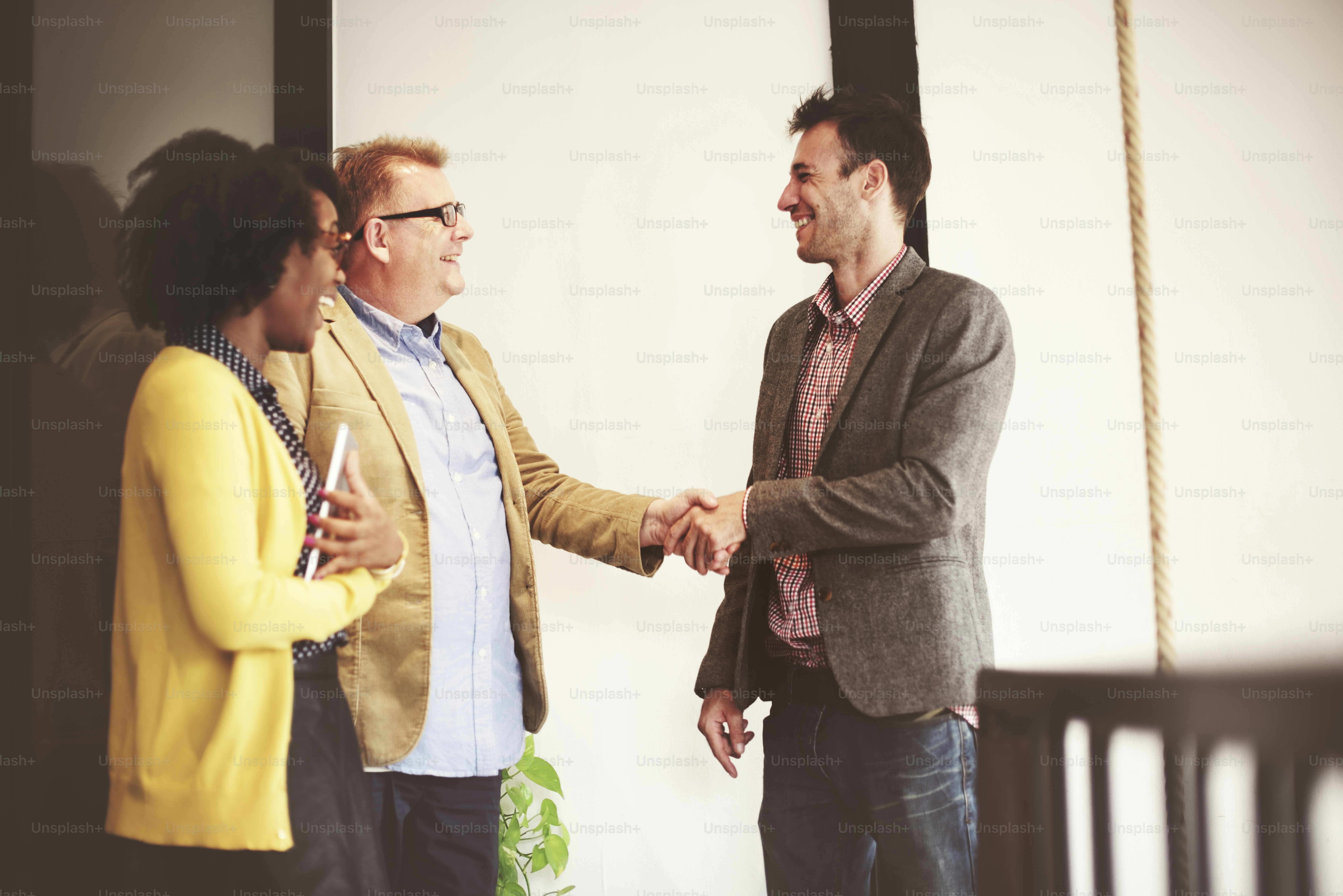 Business People Meeting Corporate Handshake Greeting Concept