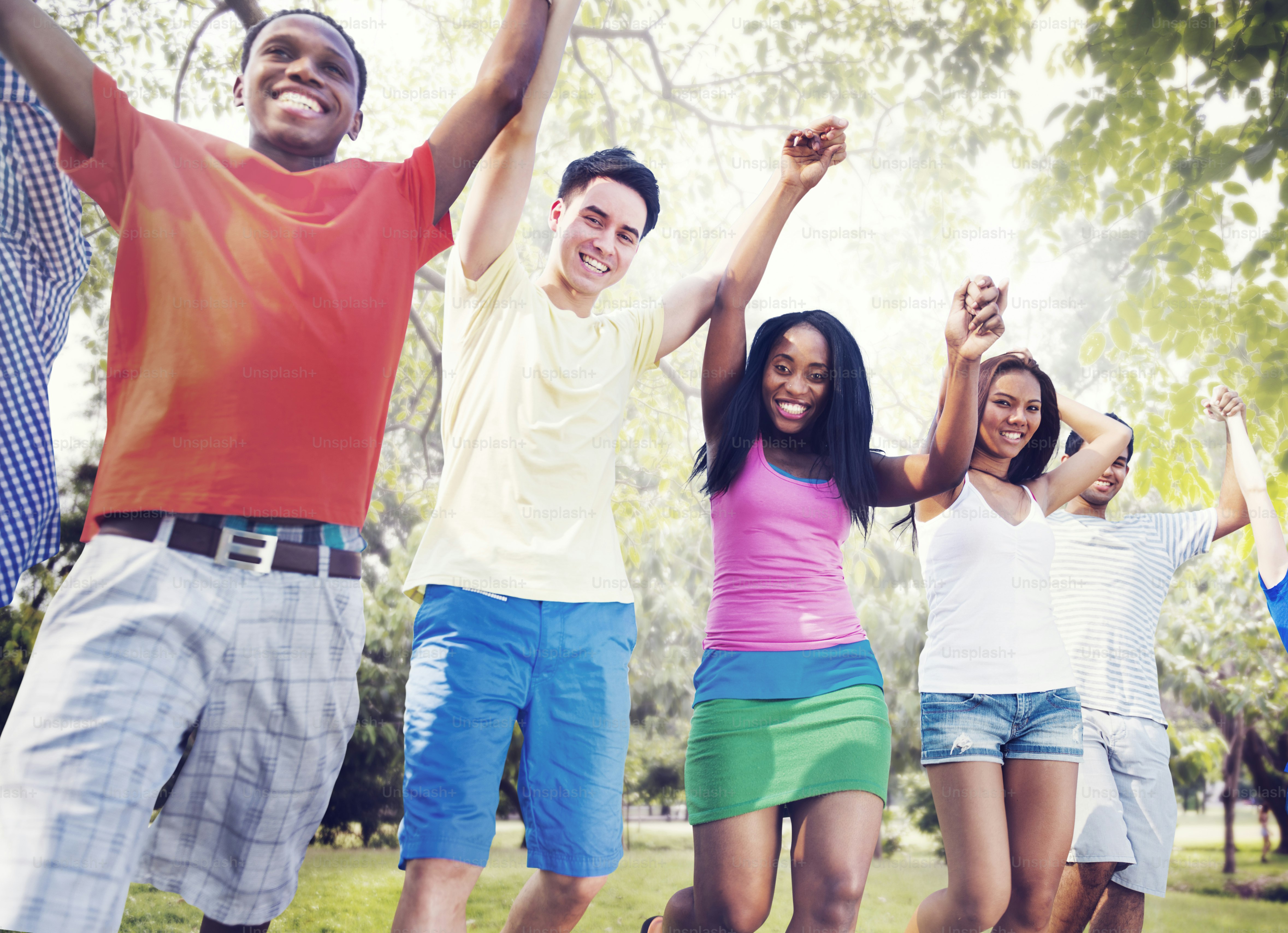 Group Friends Celebration Winning Victory Fun Concept photo – Summer ...