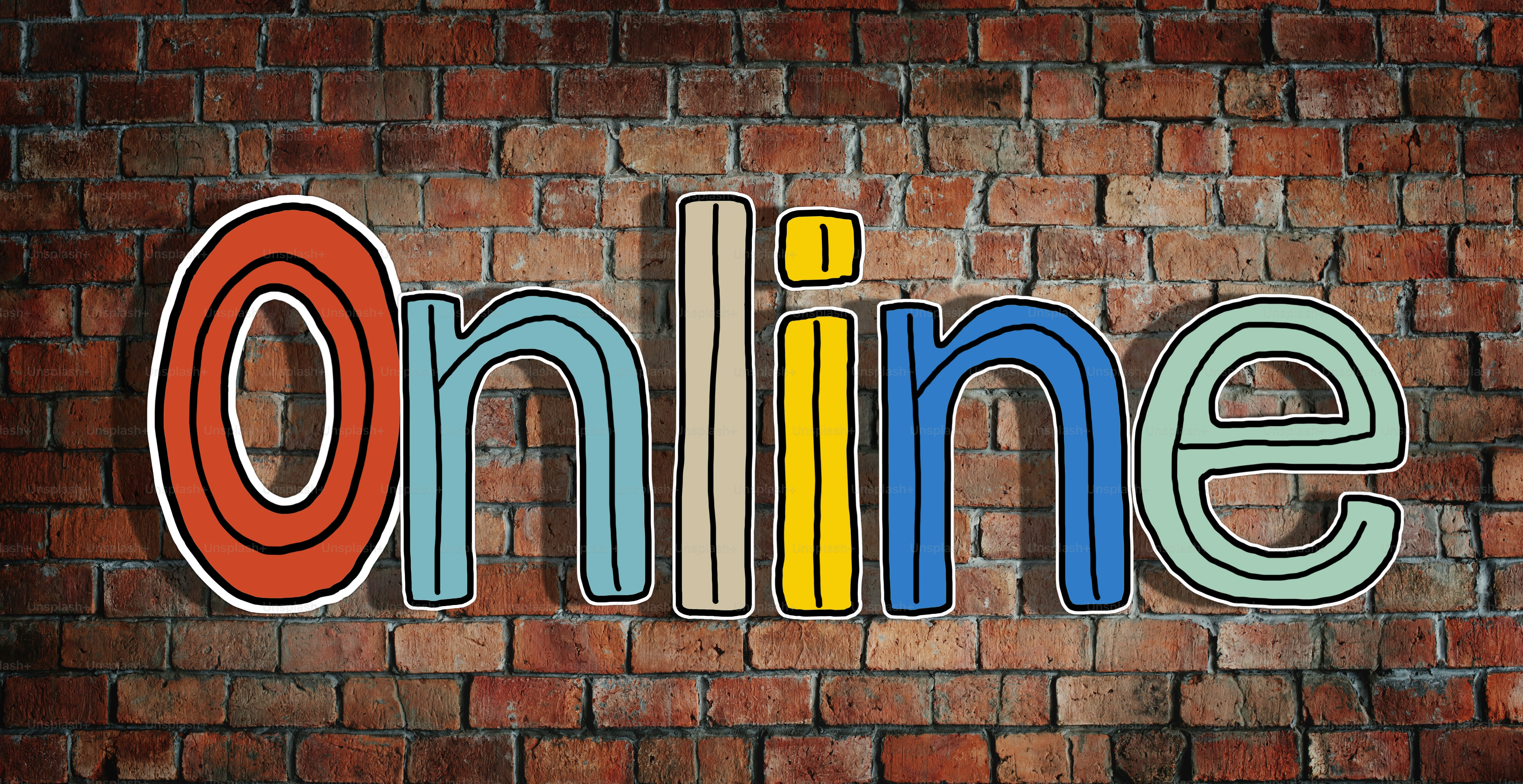 Word Online and Brick Wall in the Background